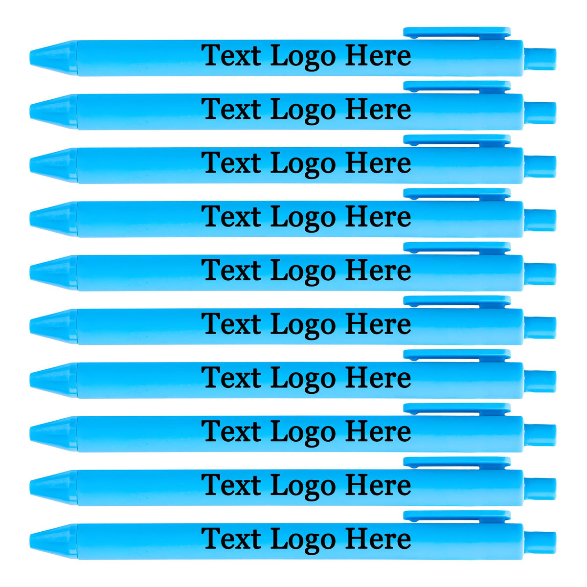 HEYZARDA Personalized Pens with Name Bulk 100-1000 Pcs, Sky Blue