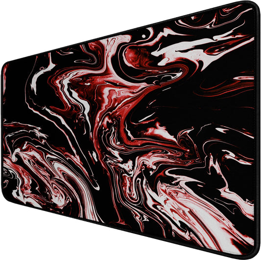 Large Extended Mouse Pad with Stitched Edges Waterproof 31.5X15.7In