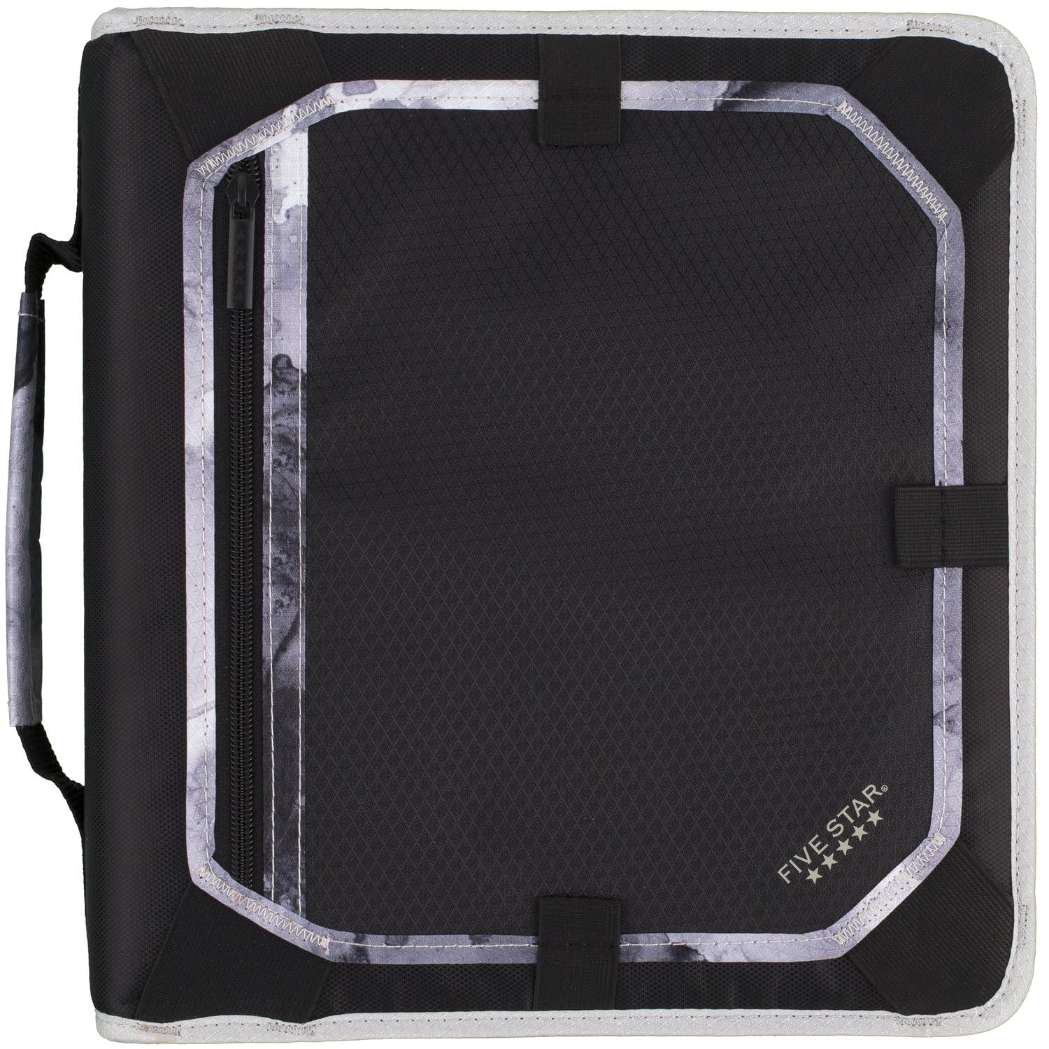 Five Star Zipper Binder, 2 Inch 3-Ring Binder with Round Rings, Expansion Panel and 5-Tab Expanding