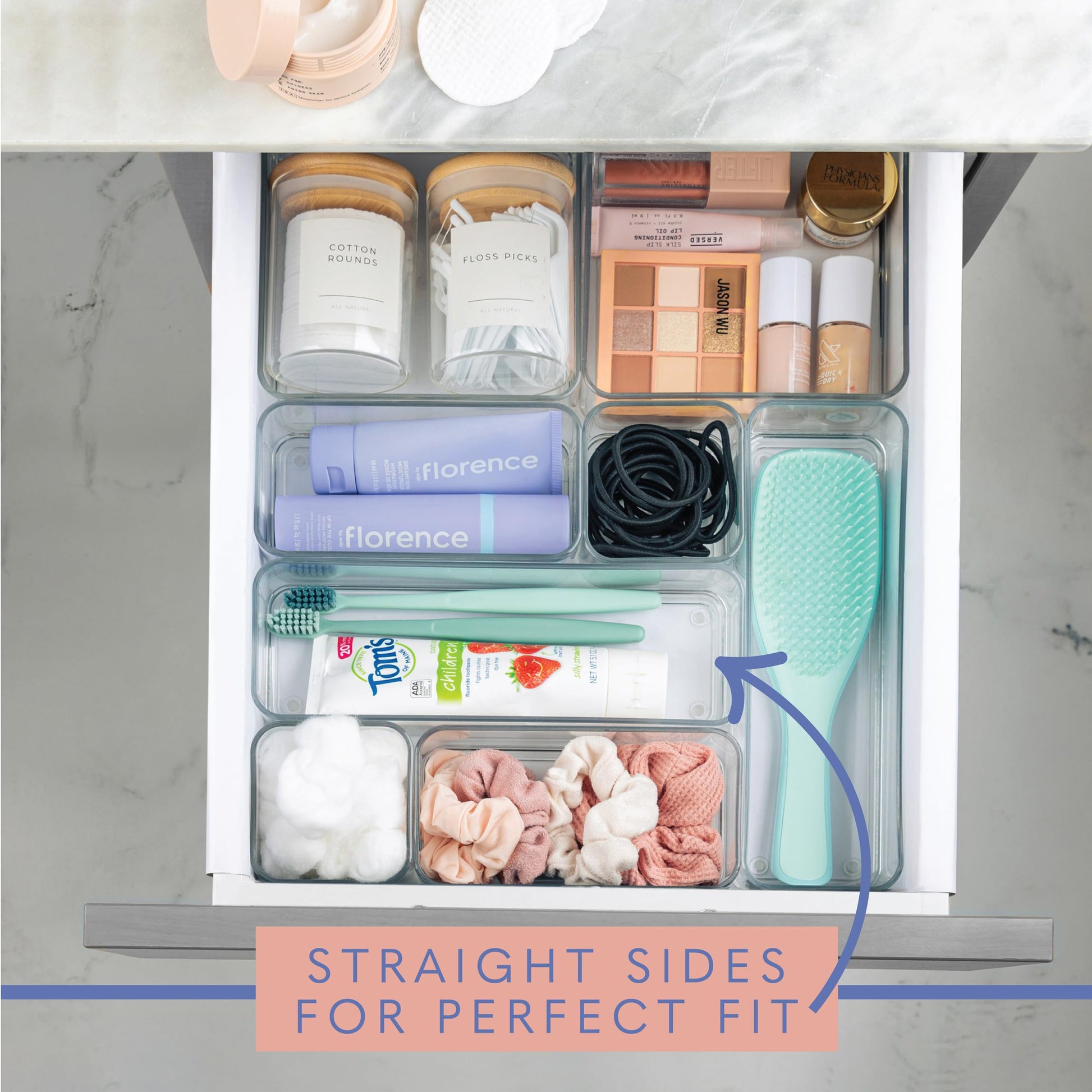 primebox Plastic Clear Acrylic Drawer Organizers. Bathroom, Kitchen, Bedroom, Utensils, Office