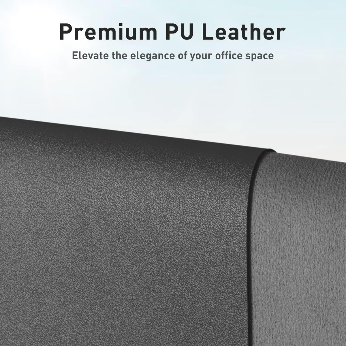 Aothia Faux Leather Desk Mat - Non-Slip PU Leather Desk Blotter, Waterproof Writing Surface, Large