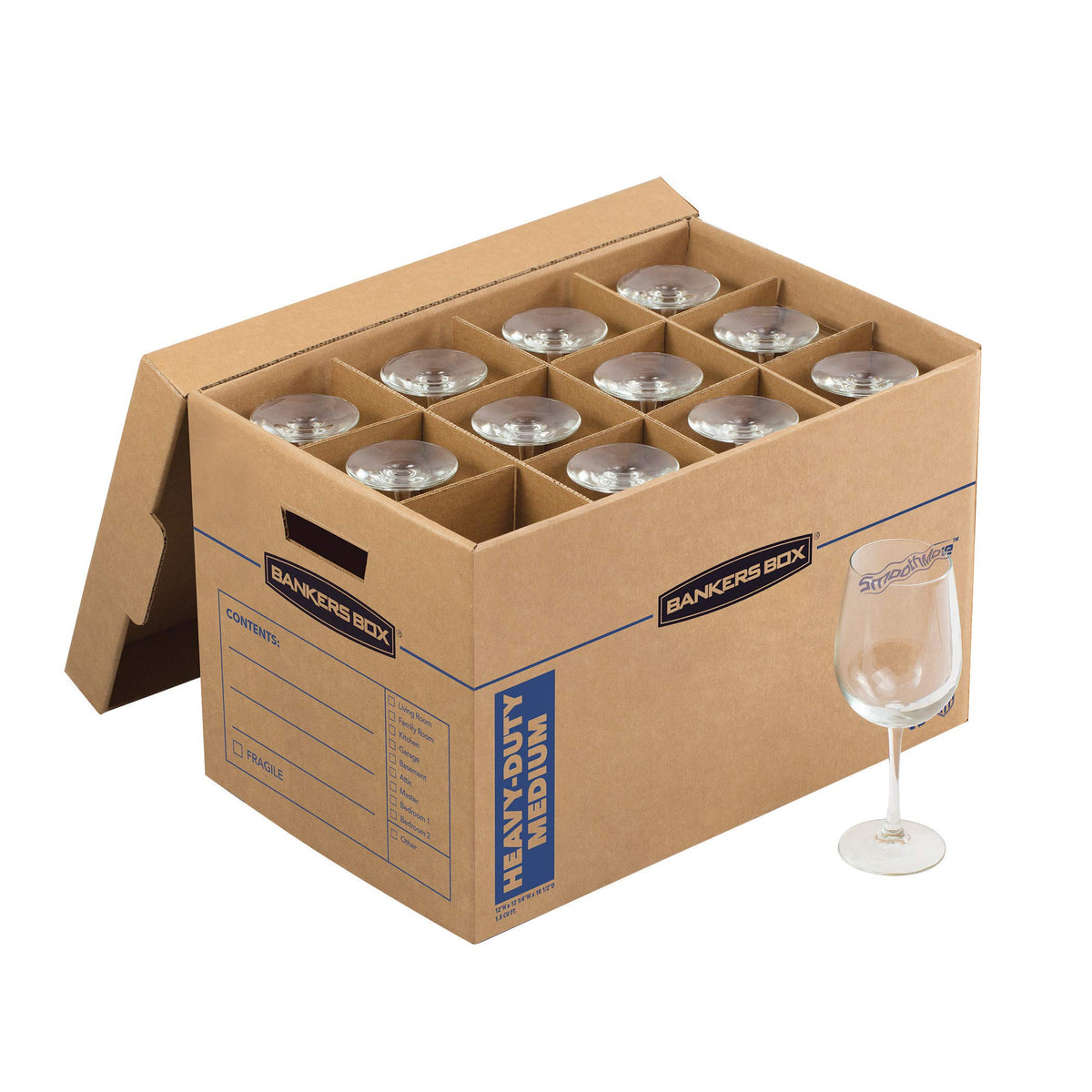 Bankers Box 1-Pack Kitchen Kit Moving Box with Dividers