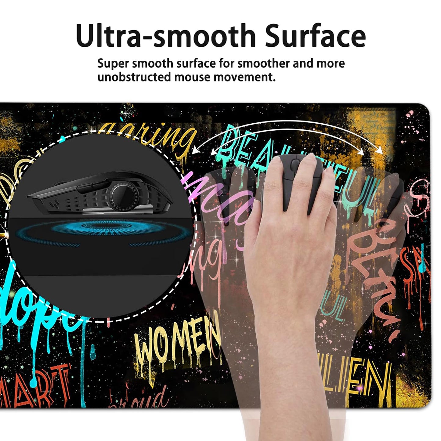 Large Mouse Pad, 31.5 x 11.8in Extended Gaming Mouse Pad with Stitched Edges,XXL Mousepad Protector