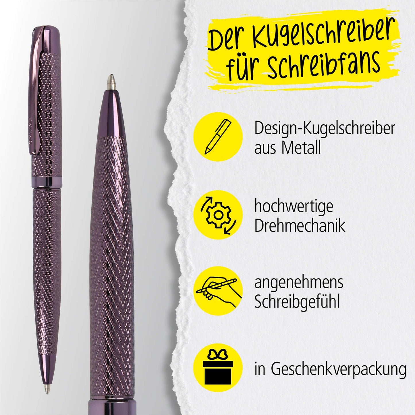 Online Eleganza Diamond Wine Ballpoint Pen Metal, Red, Black Ink, Refillable, Gift Box