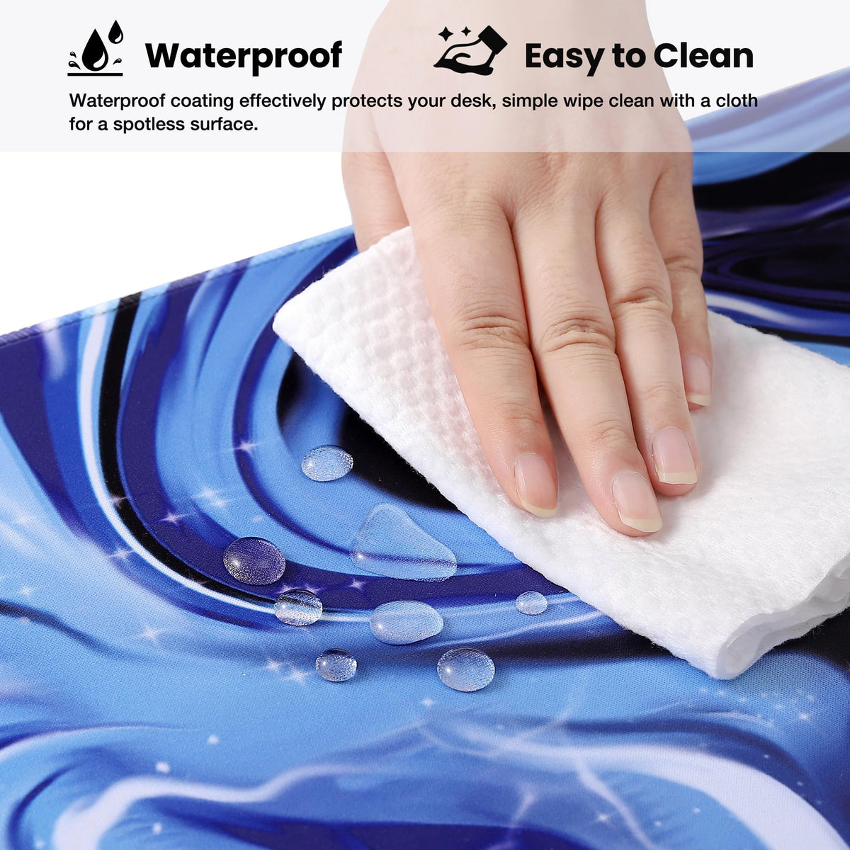ALOANES Waterproof Gaming Mousepad Large Mouse Mat Non-Slip Rubber Base