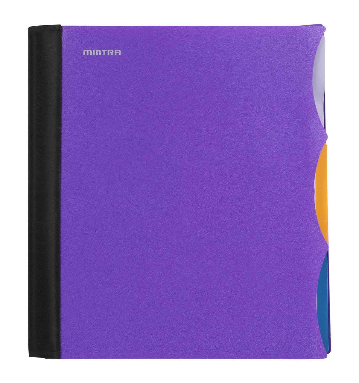 Mintra Office Durable PREMIUM Spiral Notebook, ((Purple, 3 Subject, 8.5in x 11in)), Fabric Covered