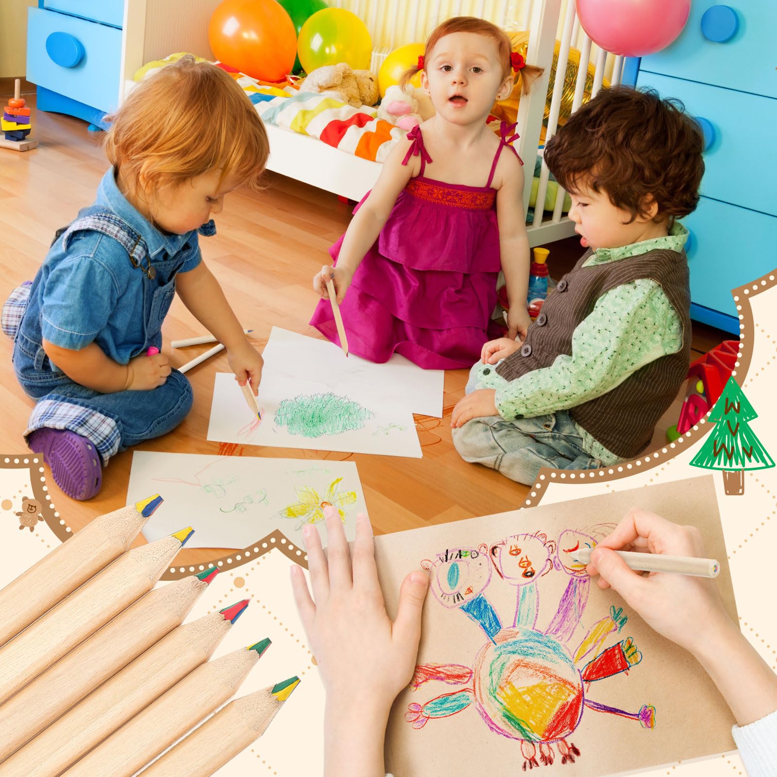 Ctosree 24 Packs Mini Colored Pencils Bulk Coloring Pencil in Boxes Back to School Gifts for