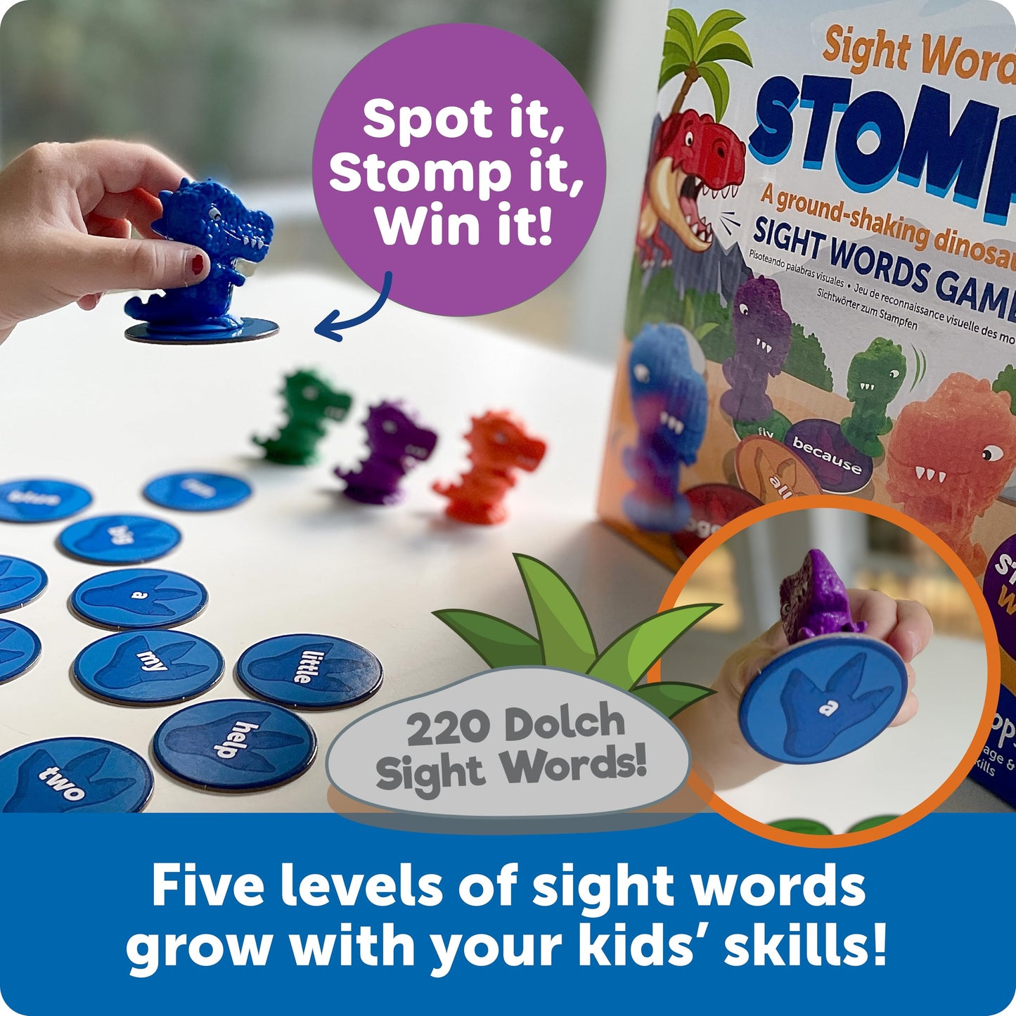 Learning Resources Sight Word Stomp! - Alphabet Toys, Phonics Flash Cards, Classroom Board Games