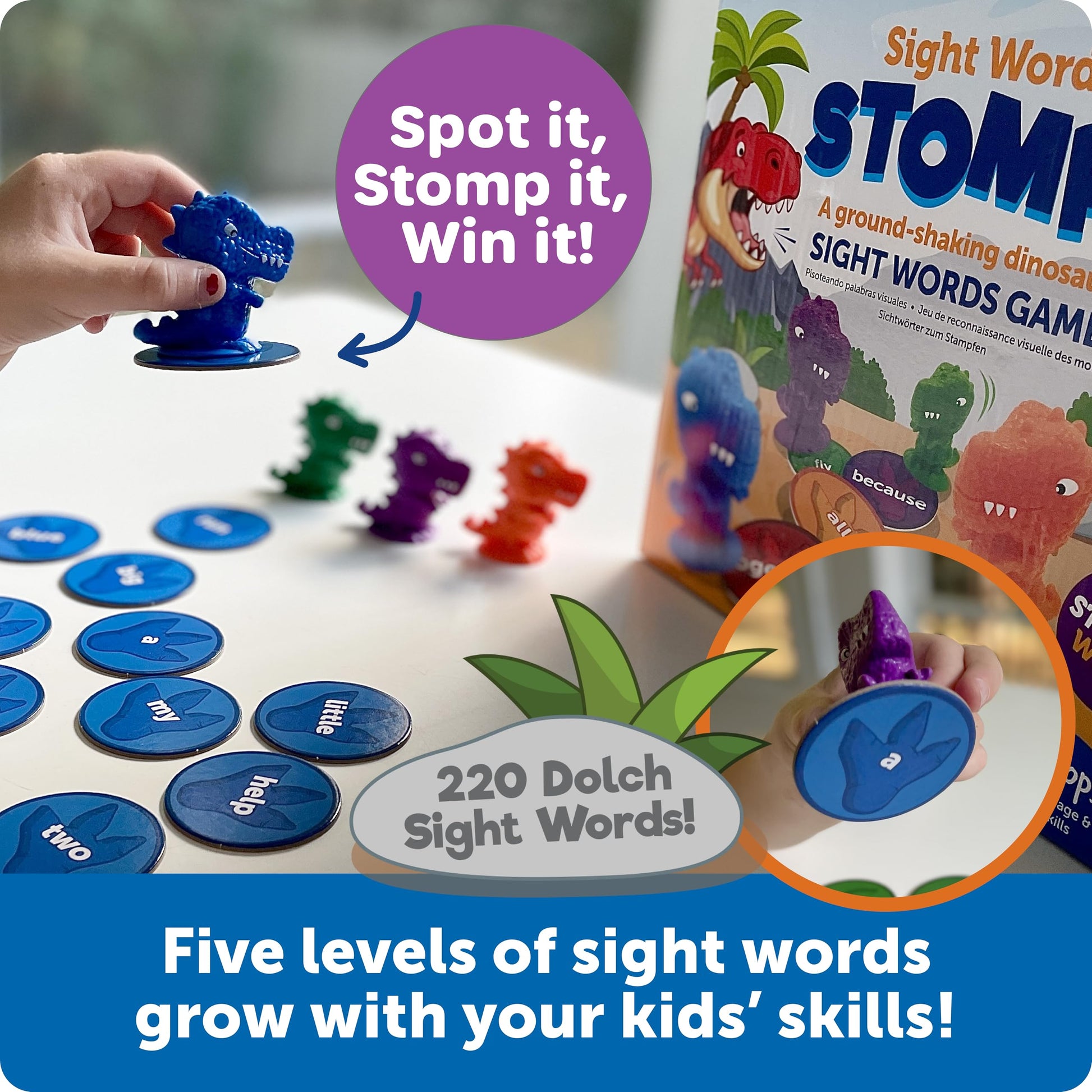 Learning Resources Sight Word Stomp! - Alphabet Toys, Phonics Flash Cards, Classroom Board Games