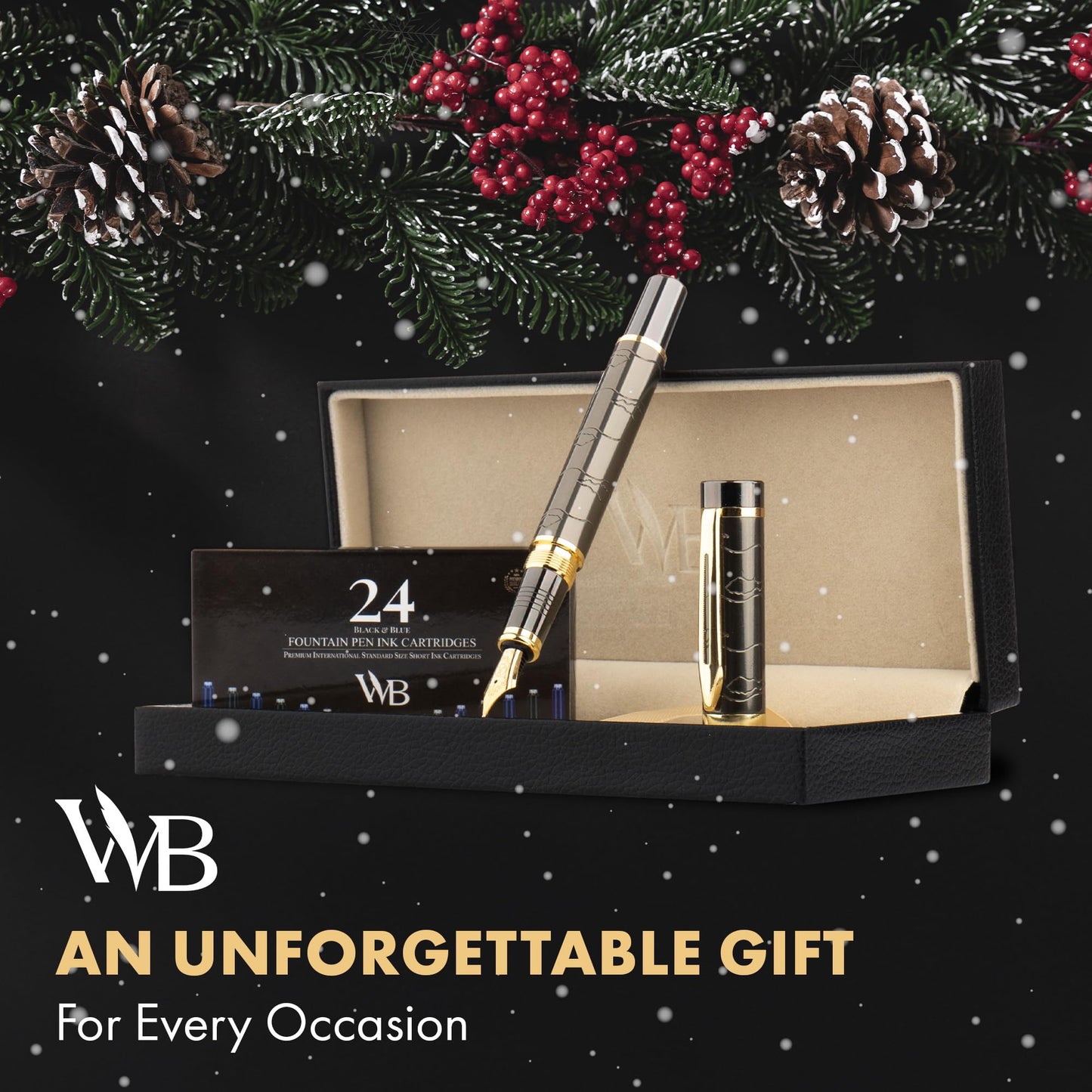 Wordsworth & Black Primori Fountain Pen Set for Writing, Extra Fine Nib