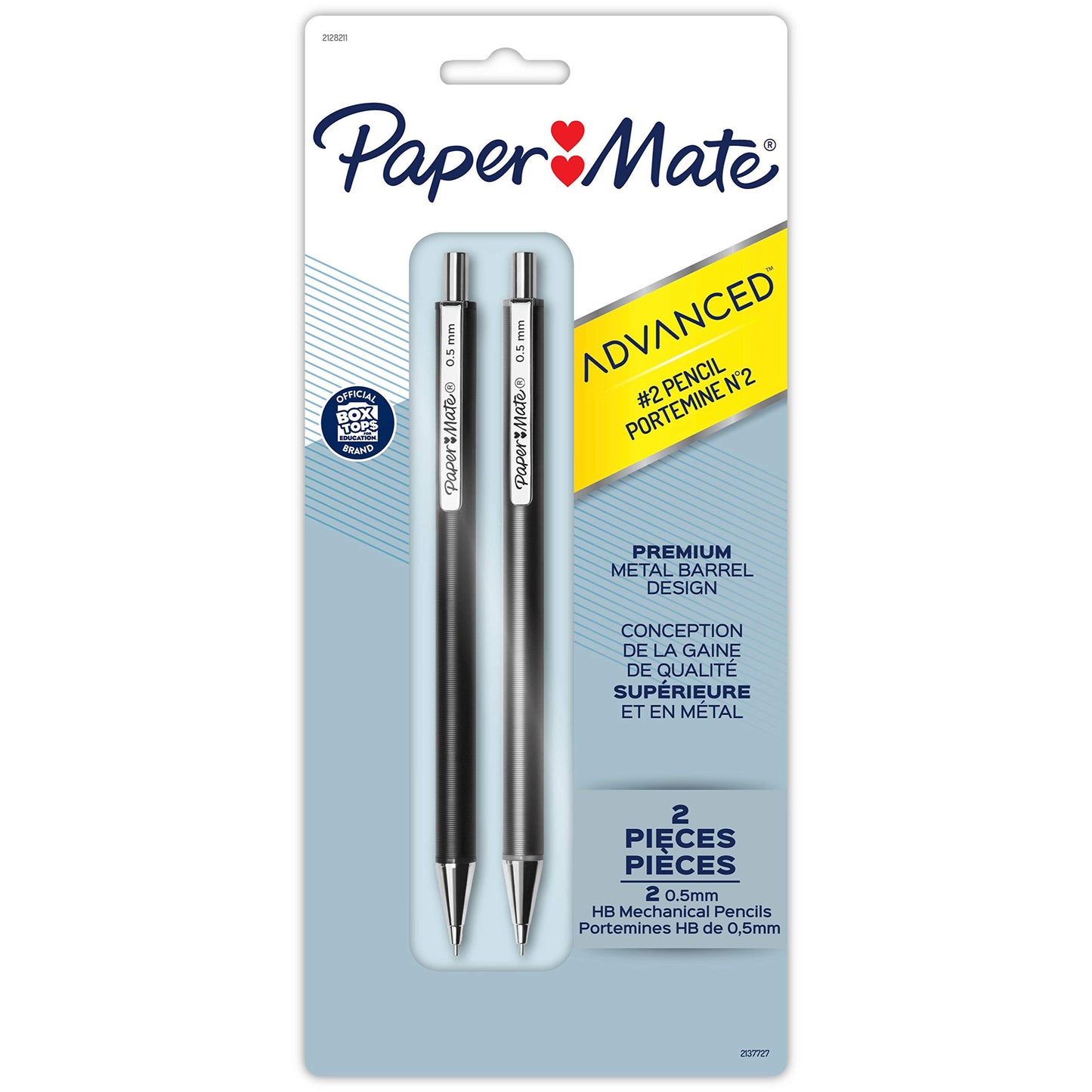 Paper Mate Advanced Mechanical Pencils, Premium Metal Barrels, Black and Gun Metal Gray, 0.5 mm #2