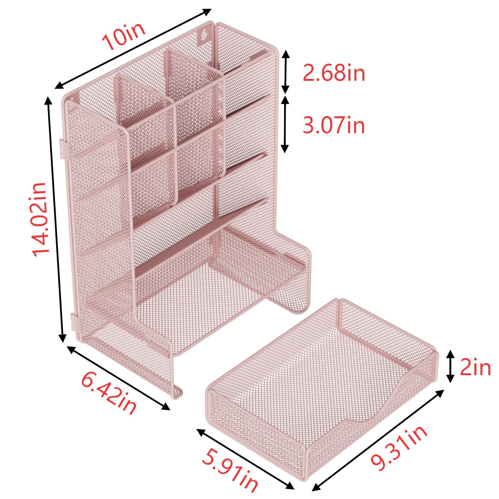 BOHDK Pen Organizer for Desk, Multi-Functional Desk Organizer, Wall Mount Pen Holder with Drawer