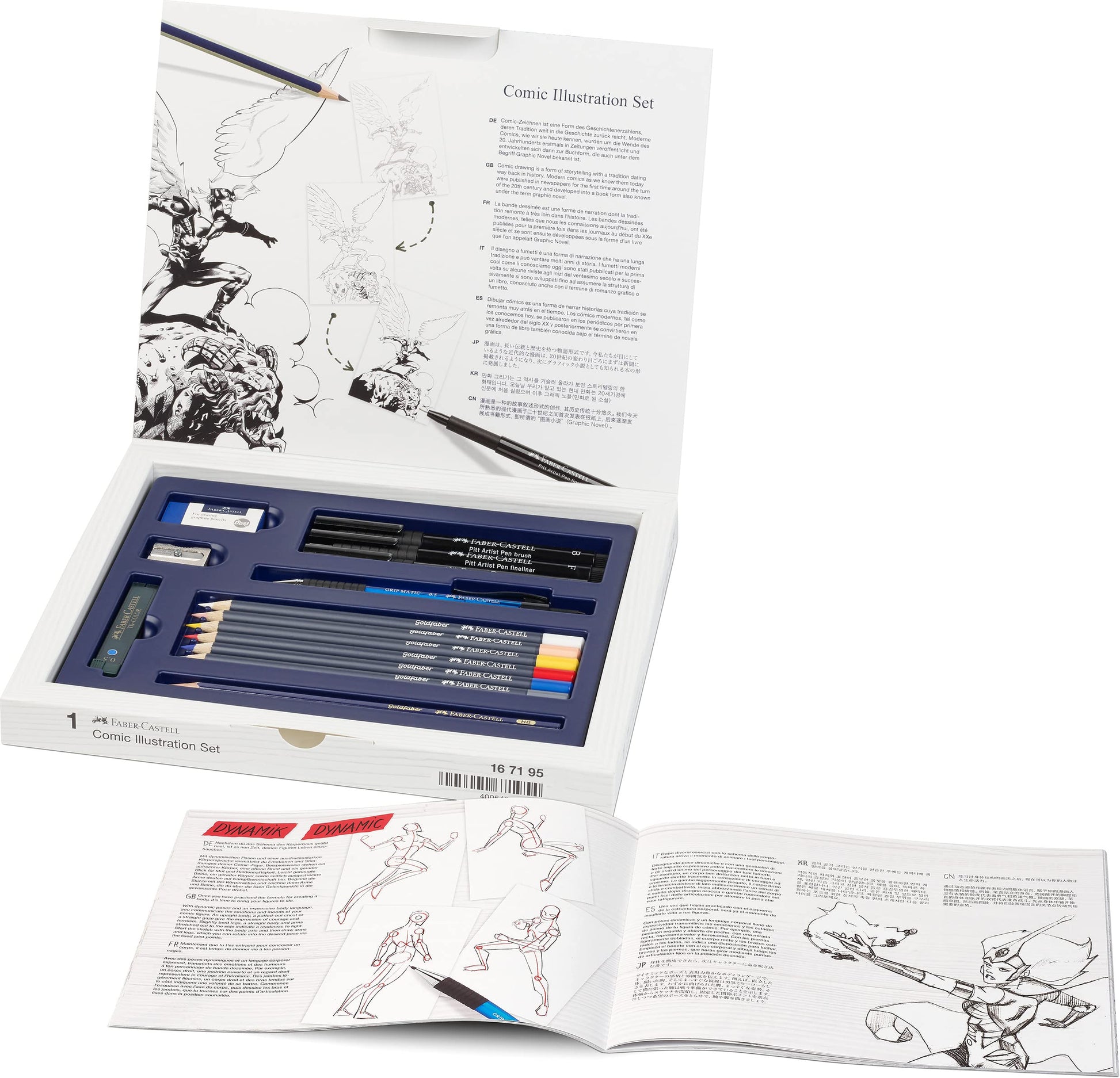 Faber-Castell Comic Illustration Set - The Famazings Superhero Comic Book Drawing Kit - Draw with
