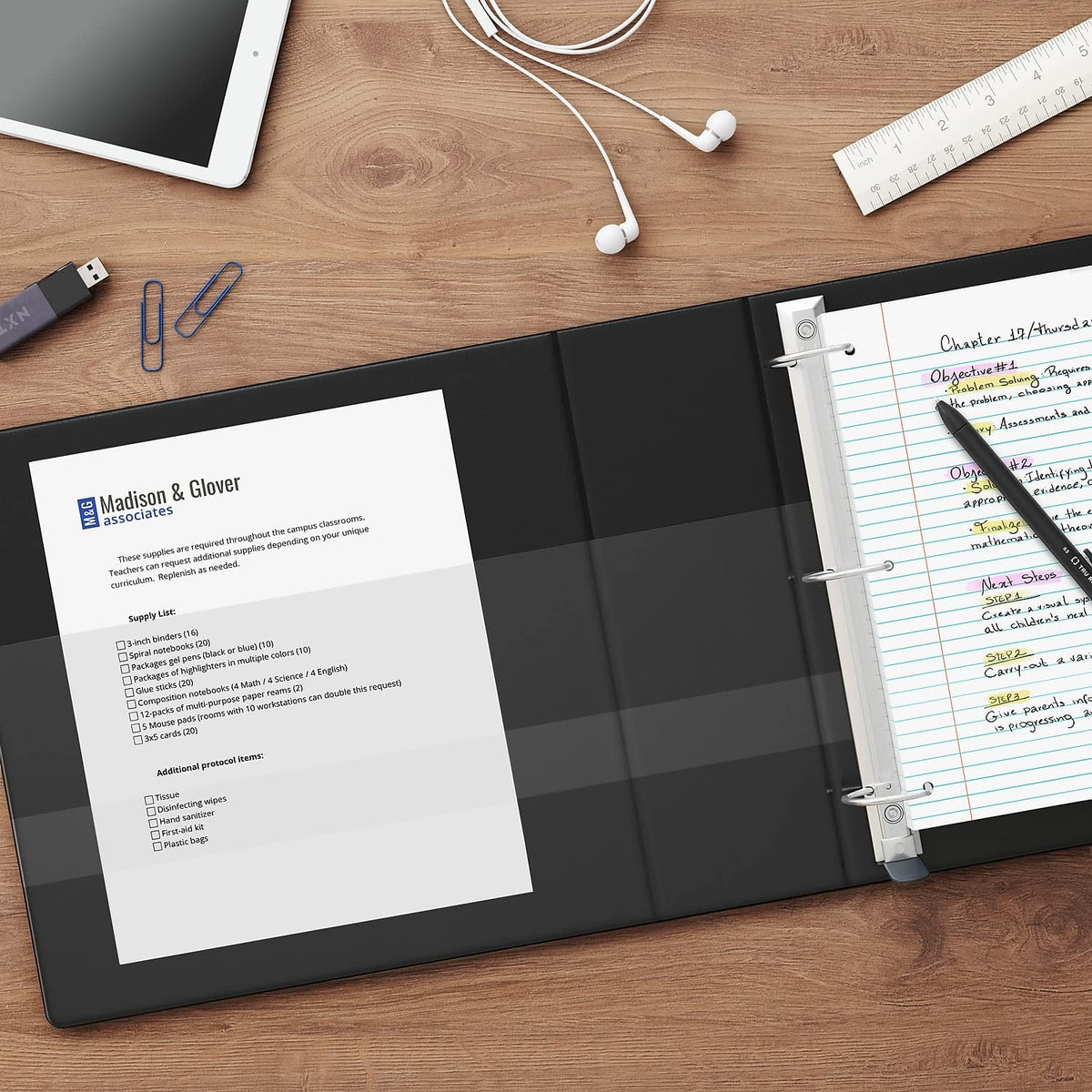 Staples Heavy-Duty 2-Inch 3-Ring View Binder, Black