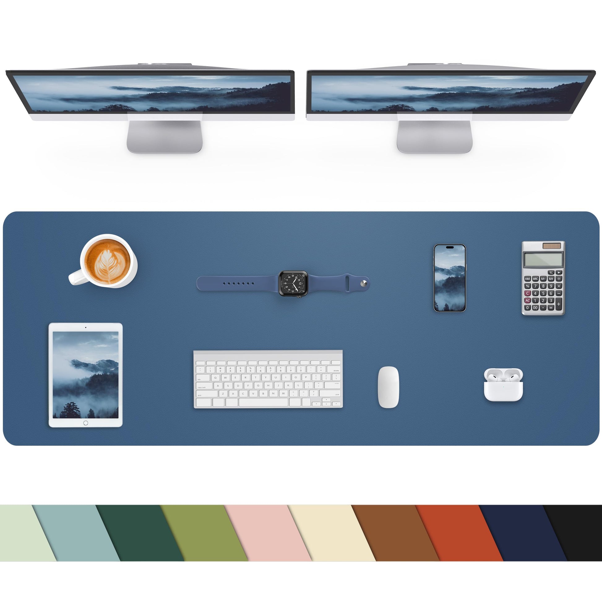 Large Desk mat, Leather Desk Pad Protector,Office Desk Mat,Mouse Pad, Non-Slip Desk Blotter, Laptop