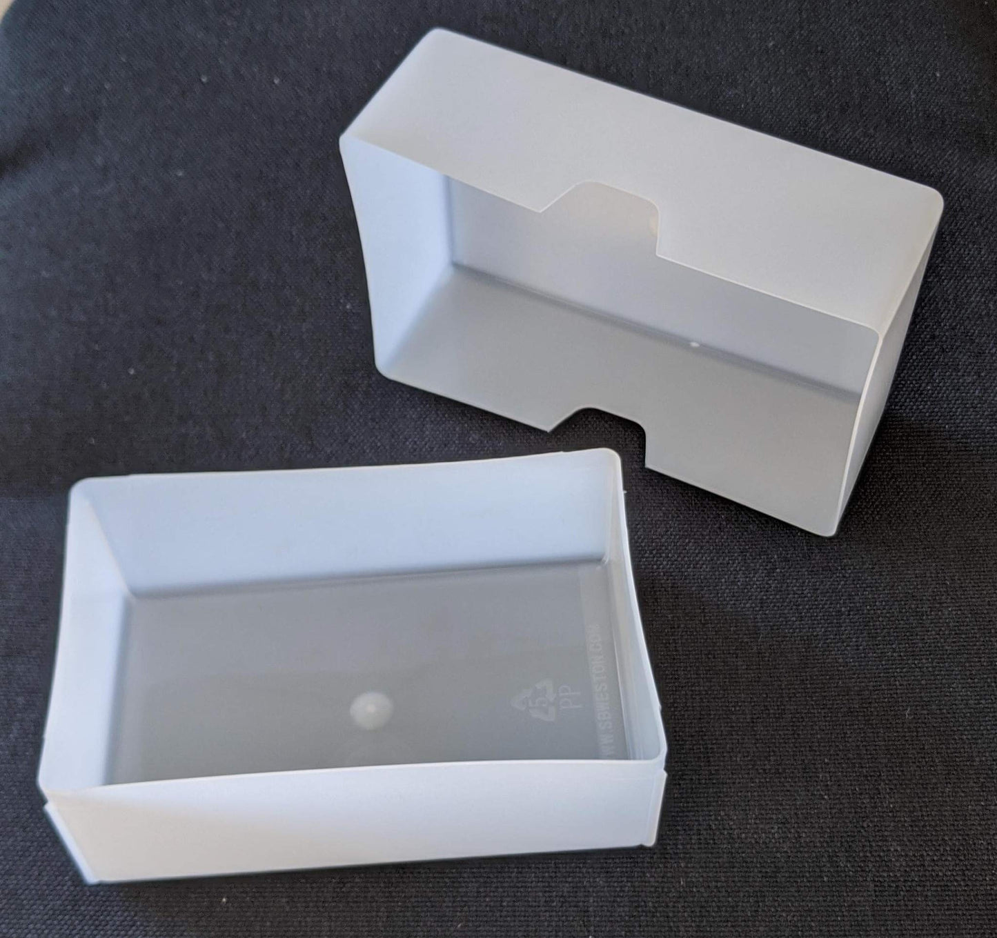 x10 Clear Plastic Business Card Boxes 95mm x 60mm x 35mm - Holds up to 125 Cards Per Box