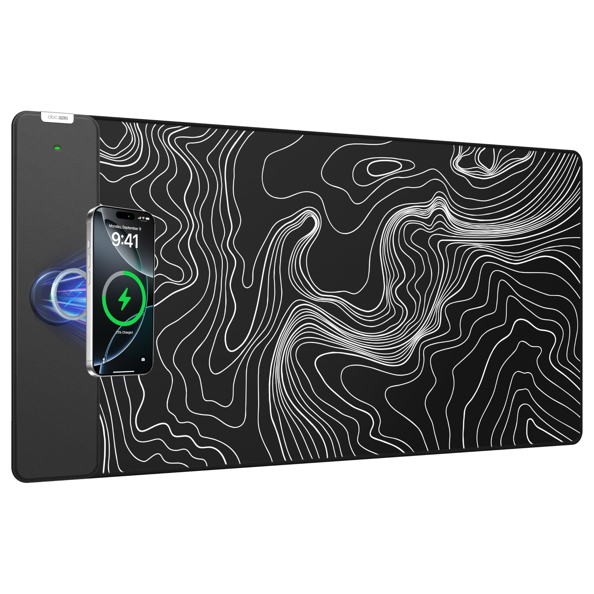 Magnetic Wireless Charging Mouse Pad, 31.5"x15.8" Large Desk Mat