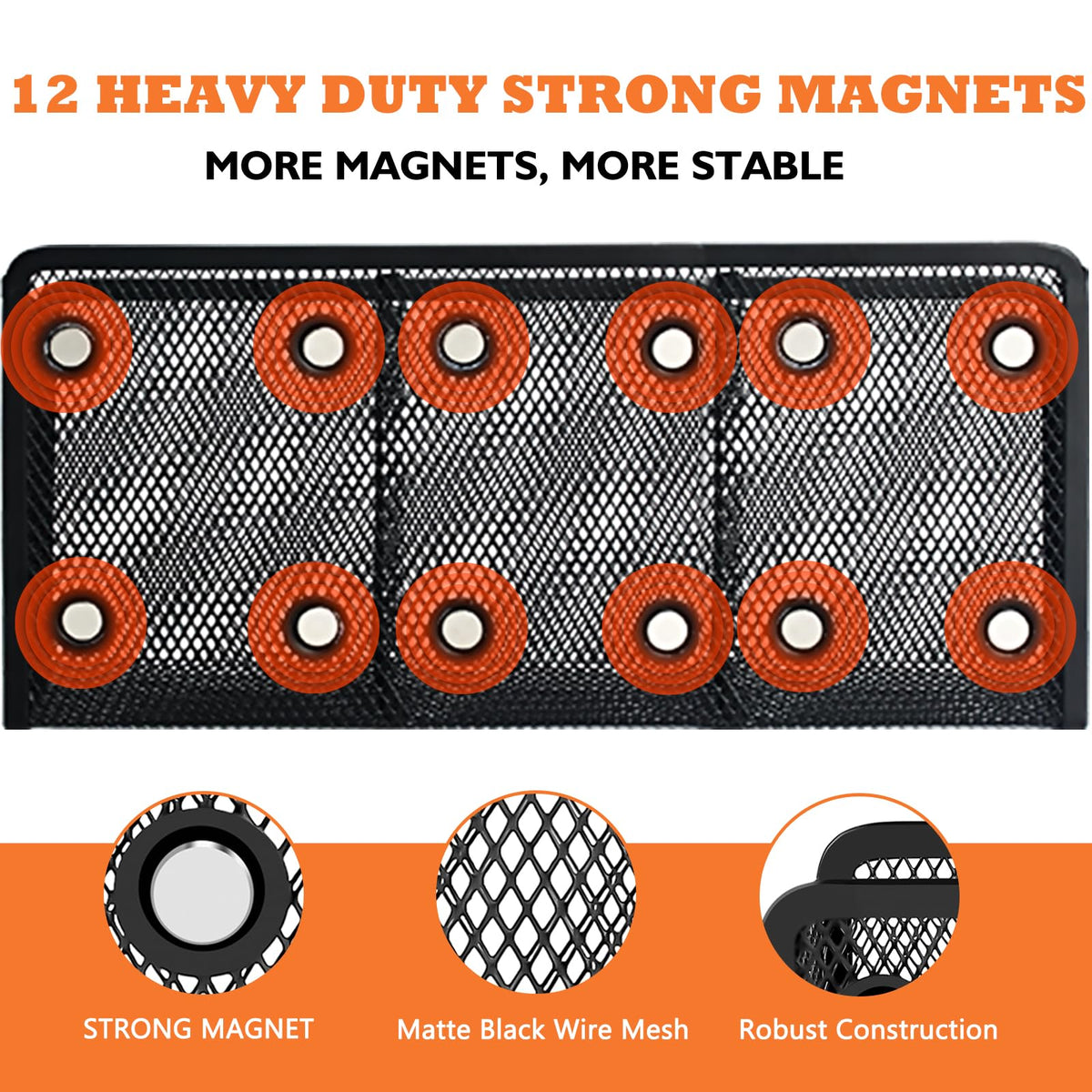 Magnetic Pencil Holder Whiteboard Pen Holder Locker Accessories (3-Slot*1)
