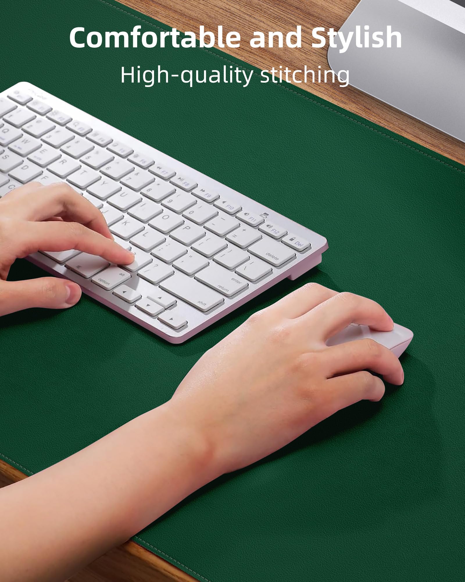 Leather Desk Pad Protector,Desk Mat,Large Mouse Pad, Non-Slip Desk Pad, Waterproof PU Leather Desk