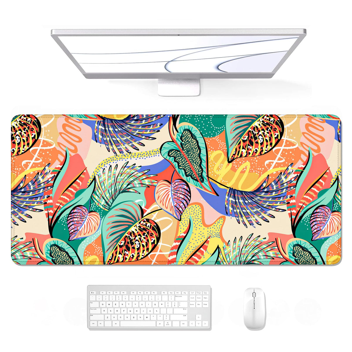 Auhoahsil Desk Mouse Pad, Large Gaming Mousepad, XXL Desk Pad, Extended Long Superior Micro-Weave