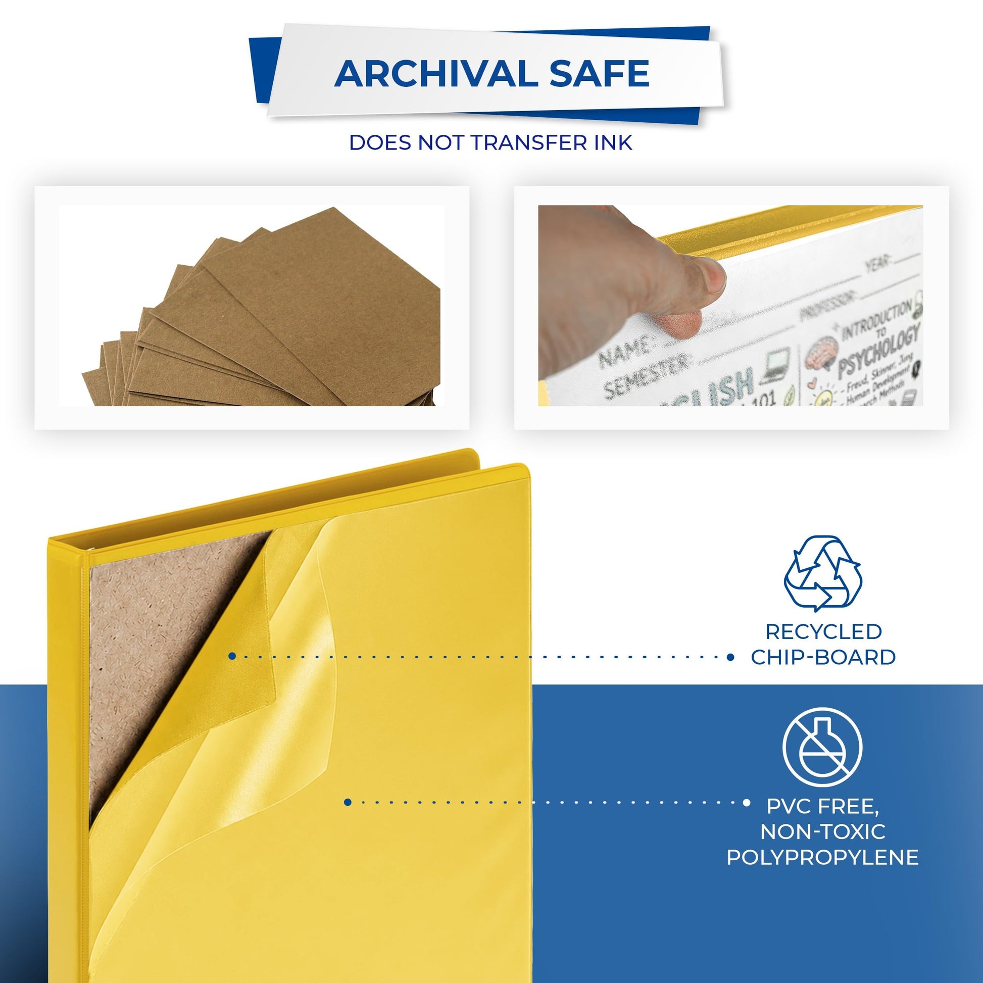 Samsill 0.5 Inch 3 Ring Binders, Economy Round Ring, Clear View Cover, 100 Sheet Capacity - for