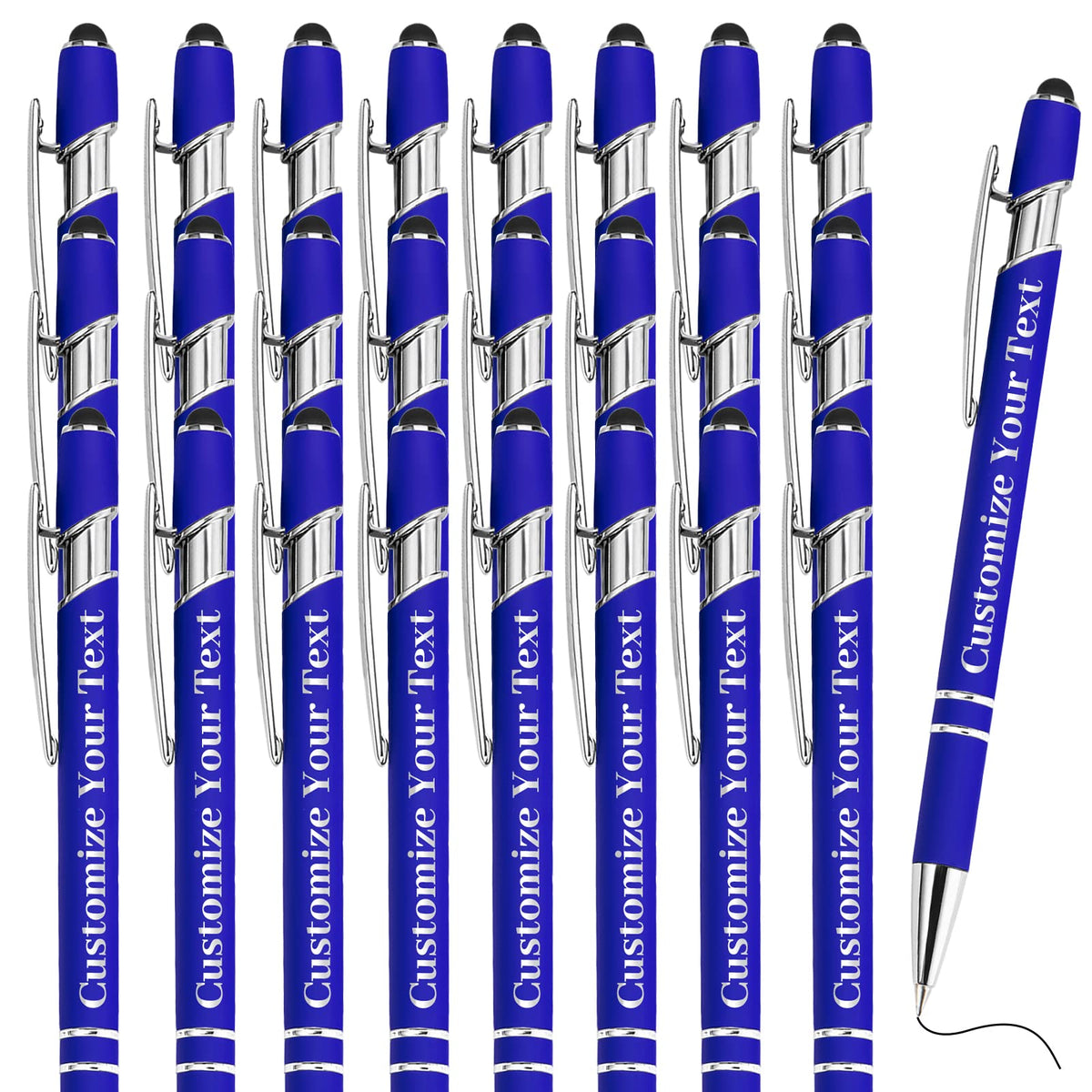 Fadace Up to 500 Pcs Personalized Pens Bulk Custom Customized Pen with Stylus Free Engraving