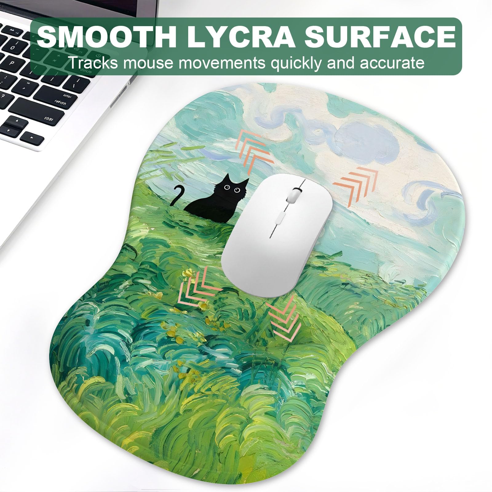 Ergonomic Mouse Pad with Wrist Rest and Keyboard Wrist Rest, Gel Mousepad