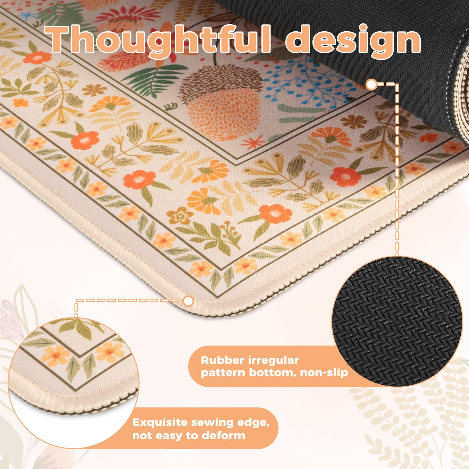 iCasso Desk Mouse Pad Extra Large, Office Desktop Mat for Women