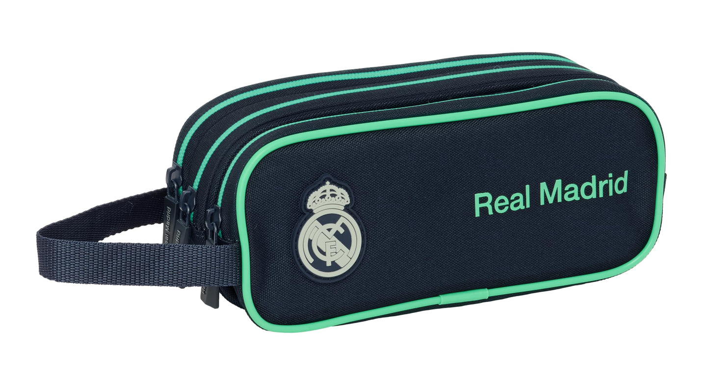 Real Madrid 2nd Team 25/26 Pencil Case with 3 Zips for Children, Ideal for Children from 5 to 14