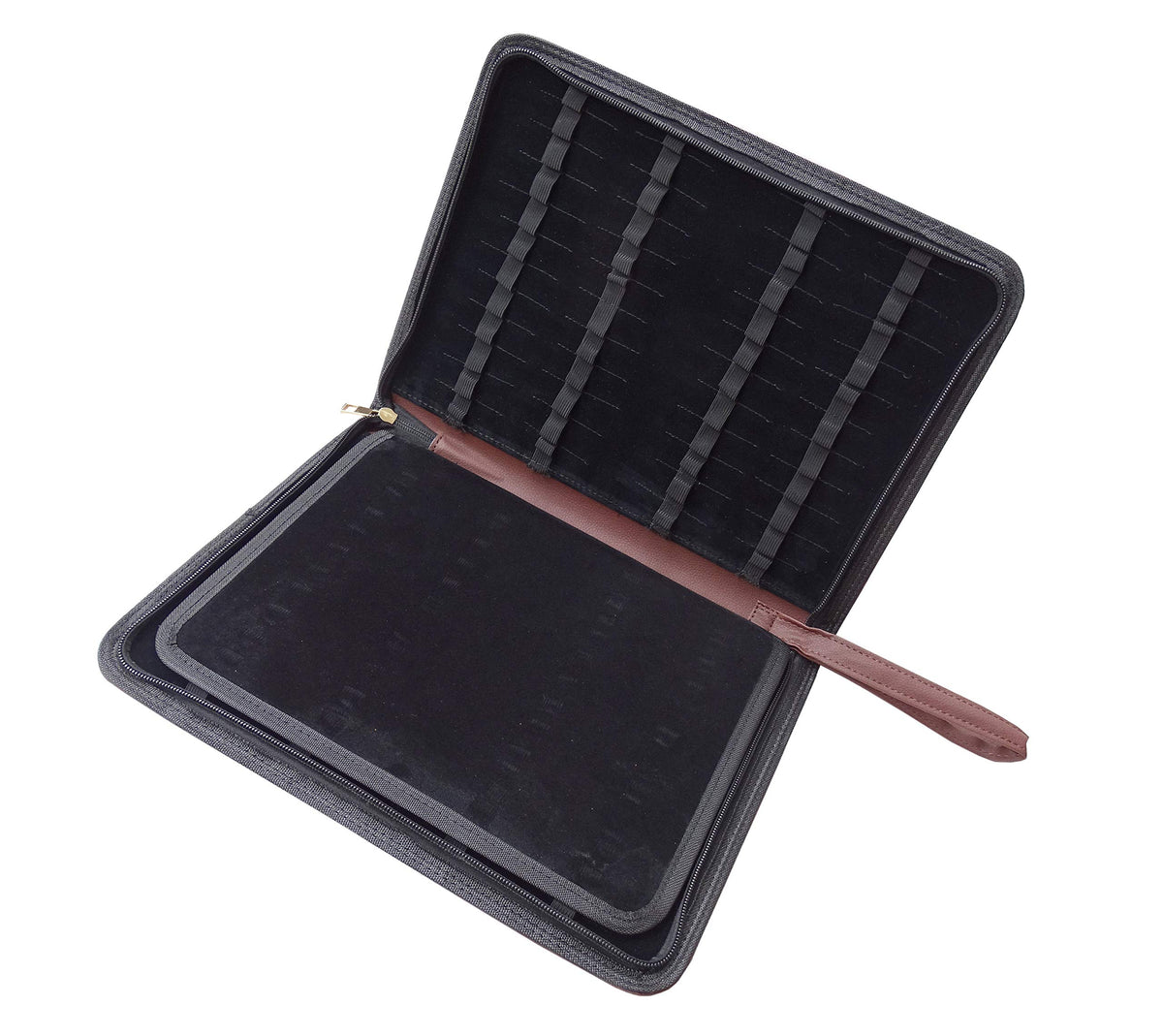 erofa 48 Fountain Pen Case, Rollerball Pen Holder PU Leather Bag Pouch Large Capacity for Your