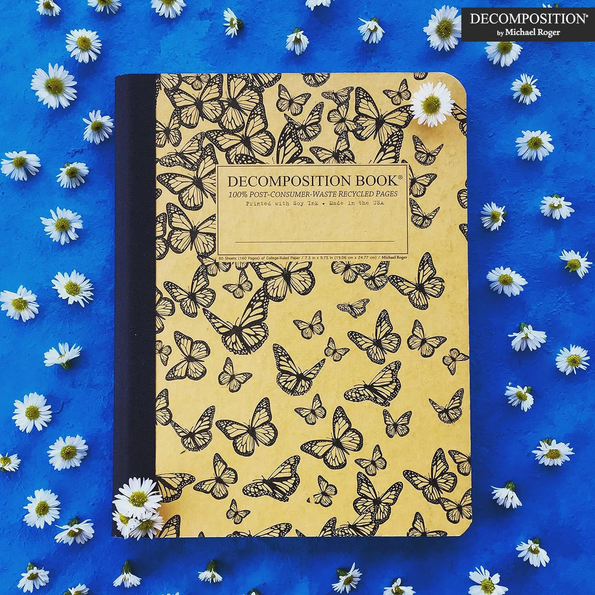 Decomposition Monarch Migration College Ruled Composition Notebook - 9.75 x 7.5 Journal with 160