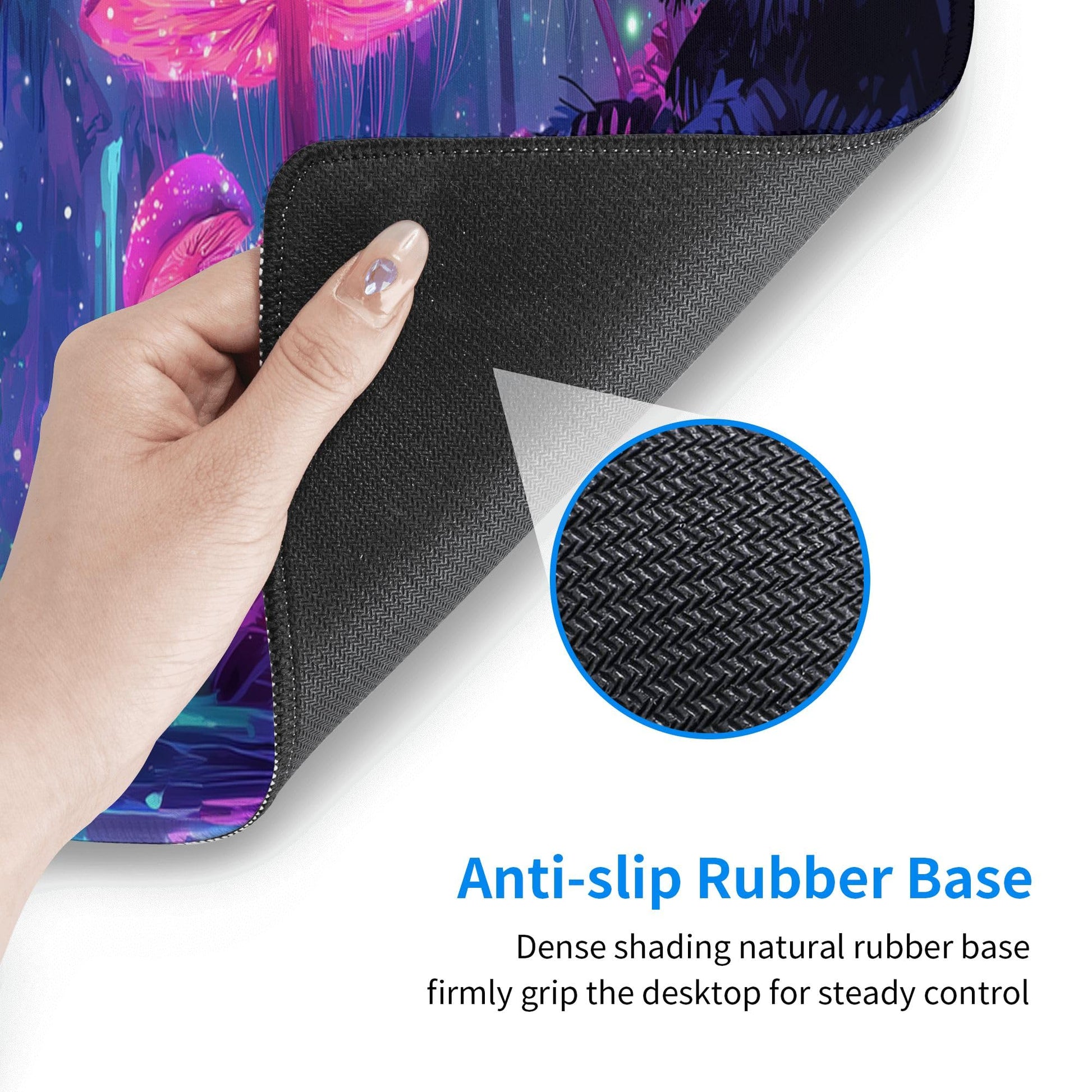 Mushroom Mouse Pad Extended Large Gaming Mouse Pad XL Stitched Edges for Gamer Home Office 31.5 X