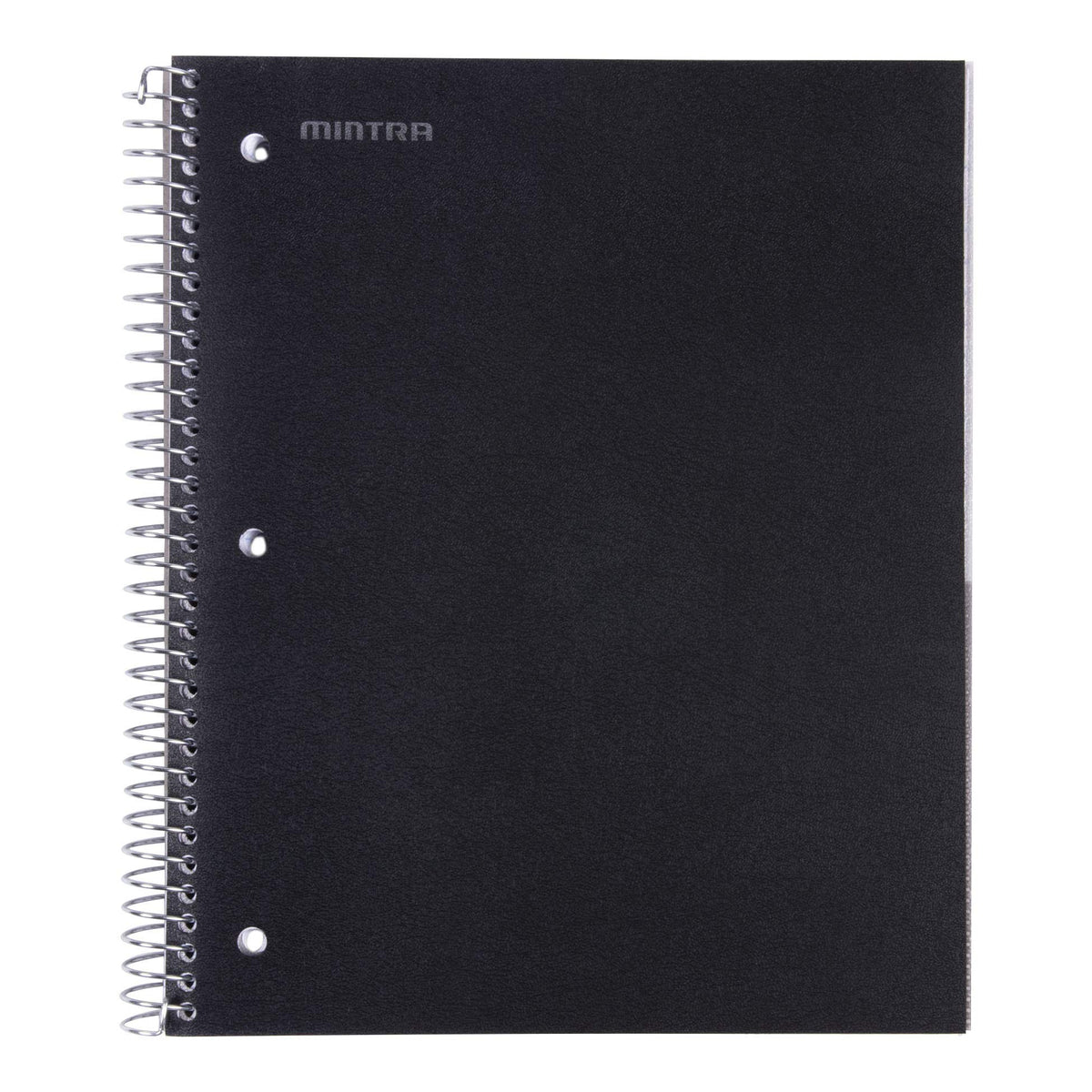 Mintra Office Durable Spiral Notebooks, 3 Subject (aBlack, Blue, Red, Wide Ruled 3pk)