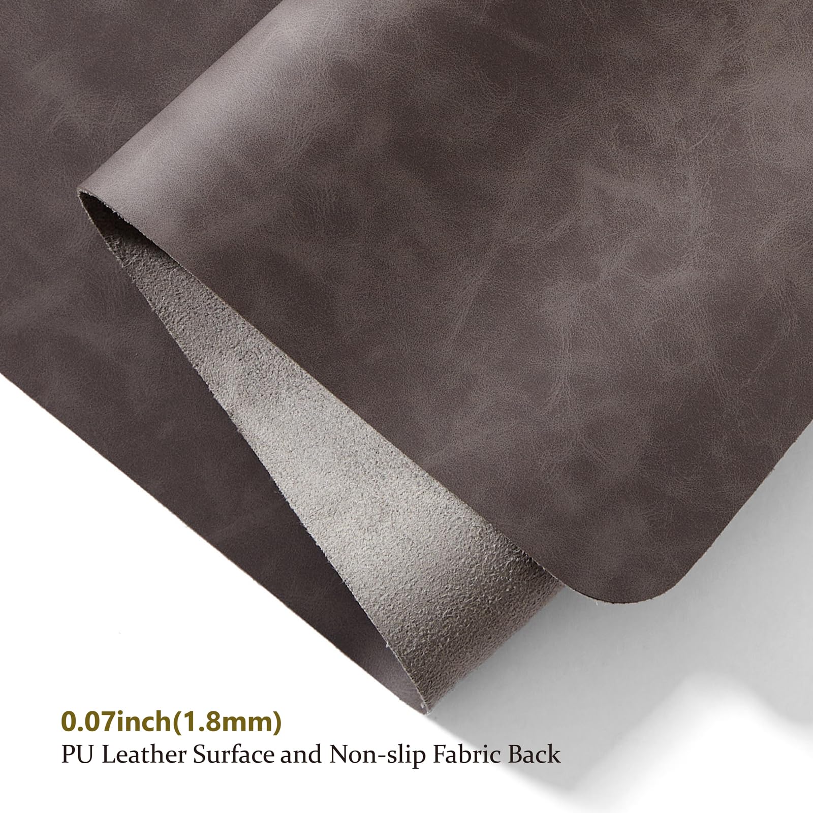 Distressed Leather Desk Mat - Non-Slip PU Desk Pad for Office and Home - Desk Organization and