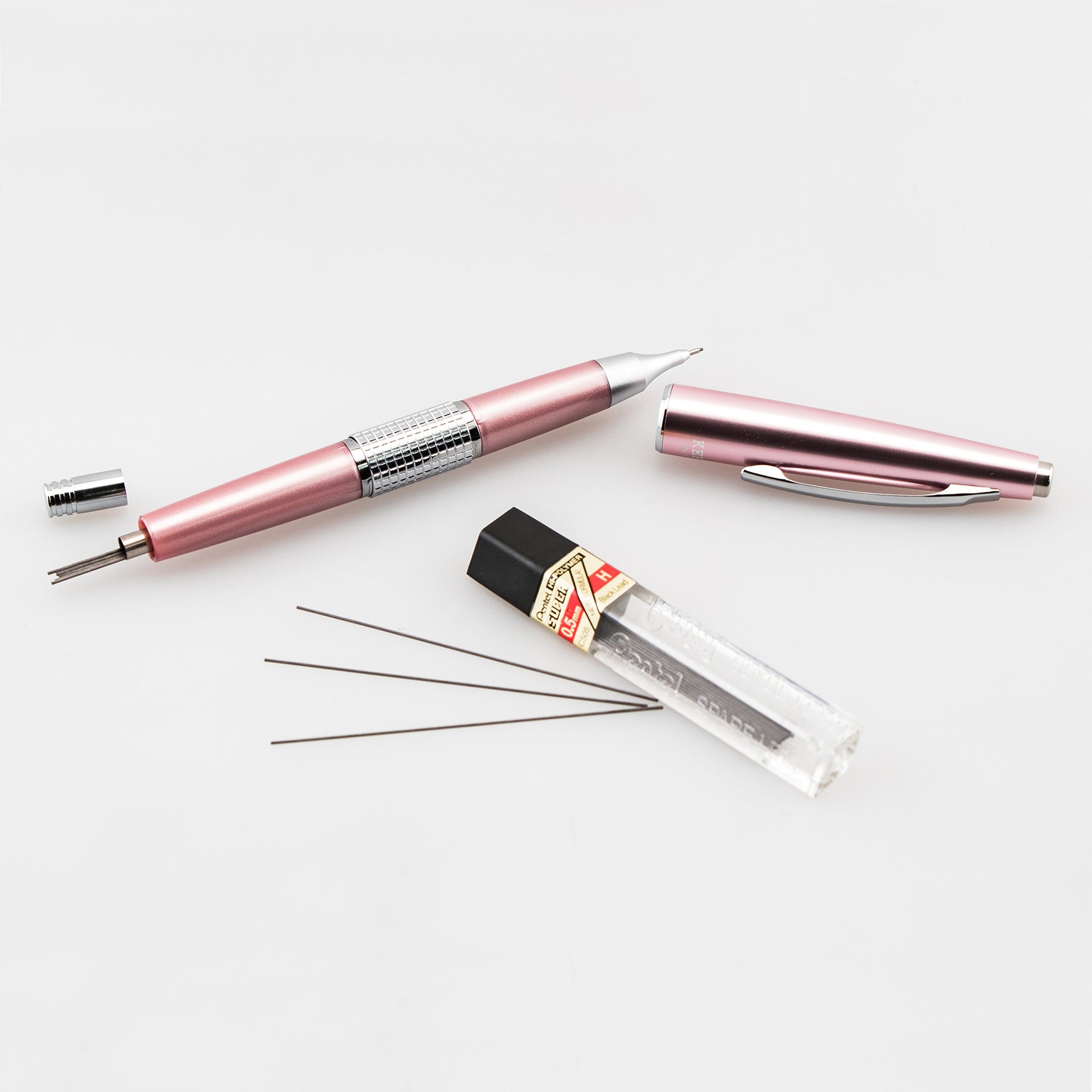Pentel Sharp Kerry Mechanical Pencil (0.5mm), Pink Barrel, 1 Pencil (P1035P)