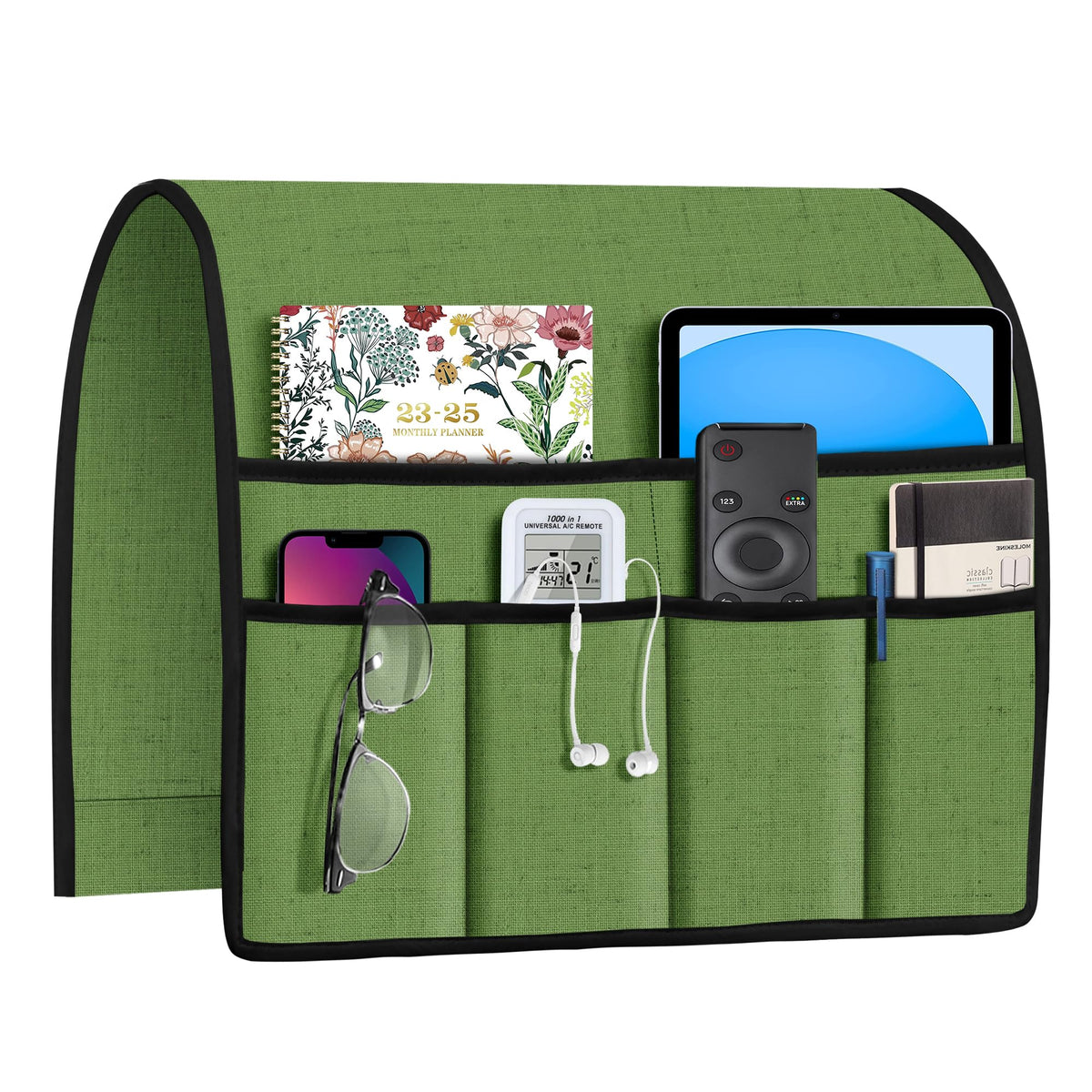 Joywell Remote Control Holder Chair Caddy Armrest Organizer Piquant Green