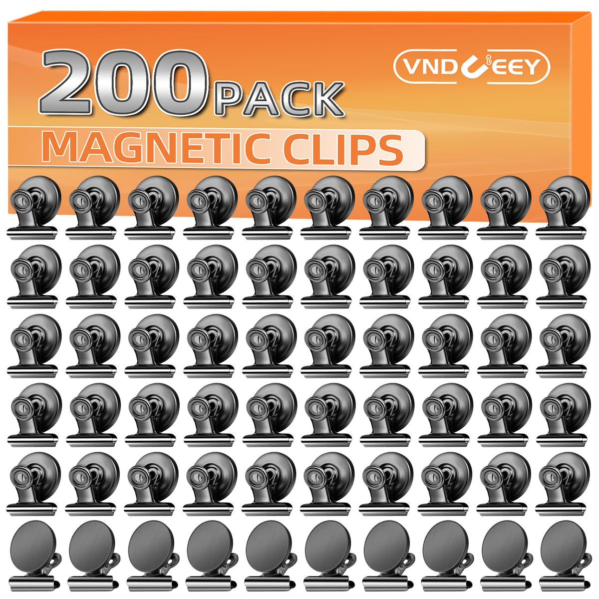 VNDUEEY 200 Pack Fridge Magnets Refrigerator Magnets, Strong Magnetic Clips Heavy Duty, Magnet