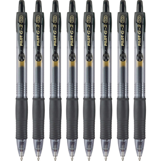 PILOT G2 Premium Gel Pens, Bold Point 1.0mm, Black Ink, 8-Pack
