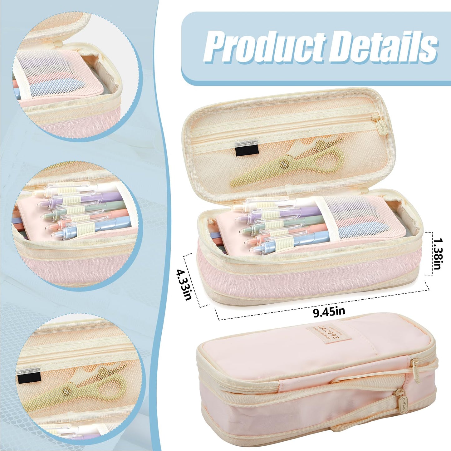 Jutom 39 Pcs Aesthetic Book Annotation Kit, Pink, Cute Style