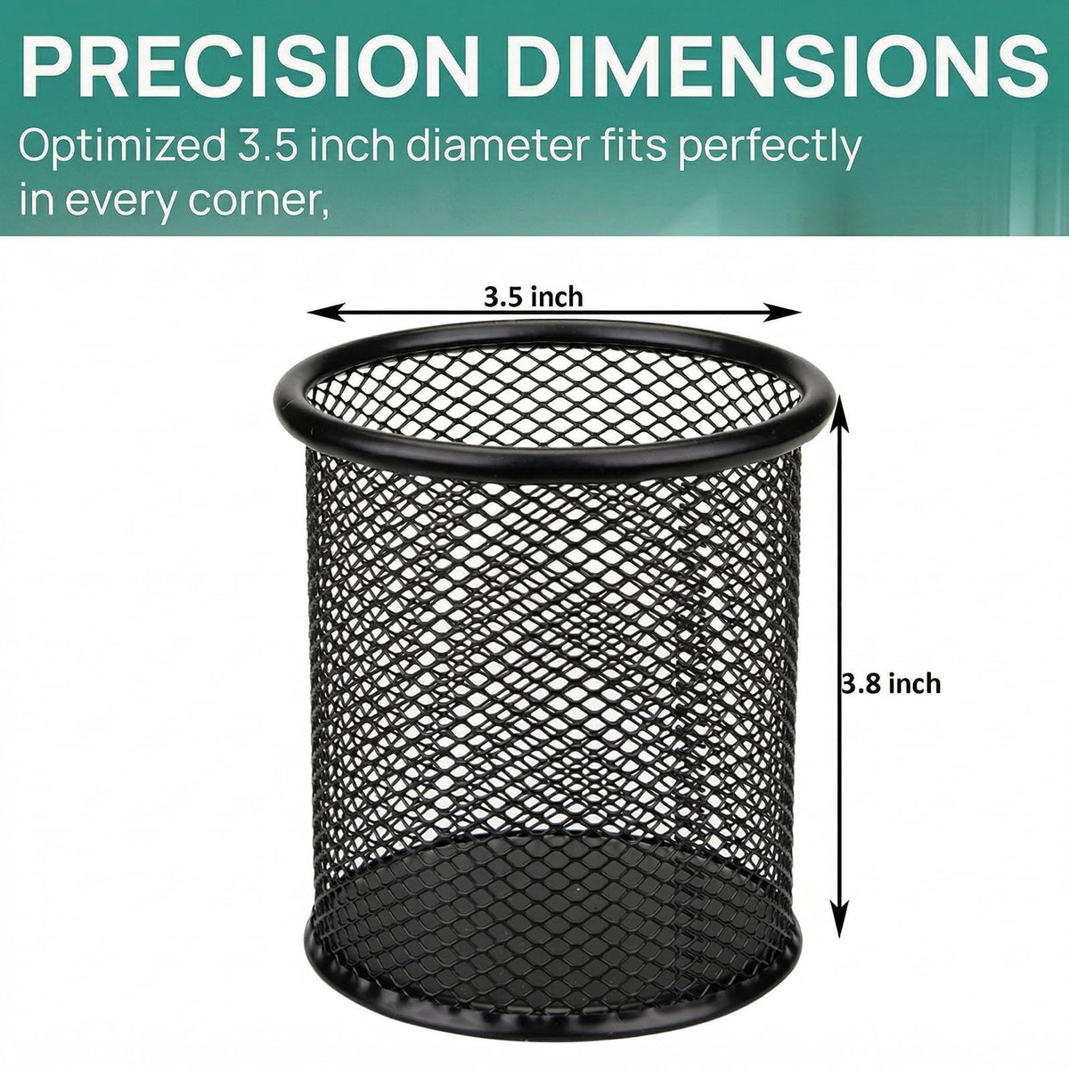 Nicunom 12 Pack Metal Pen Holder Wire Mesh Pen Cup Pencil Holder Pencil Cup for Desk Office Pen
