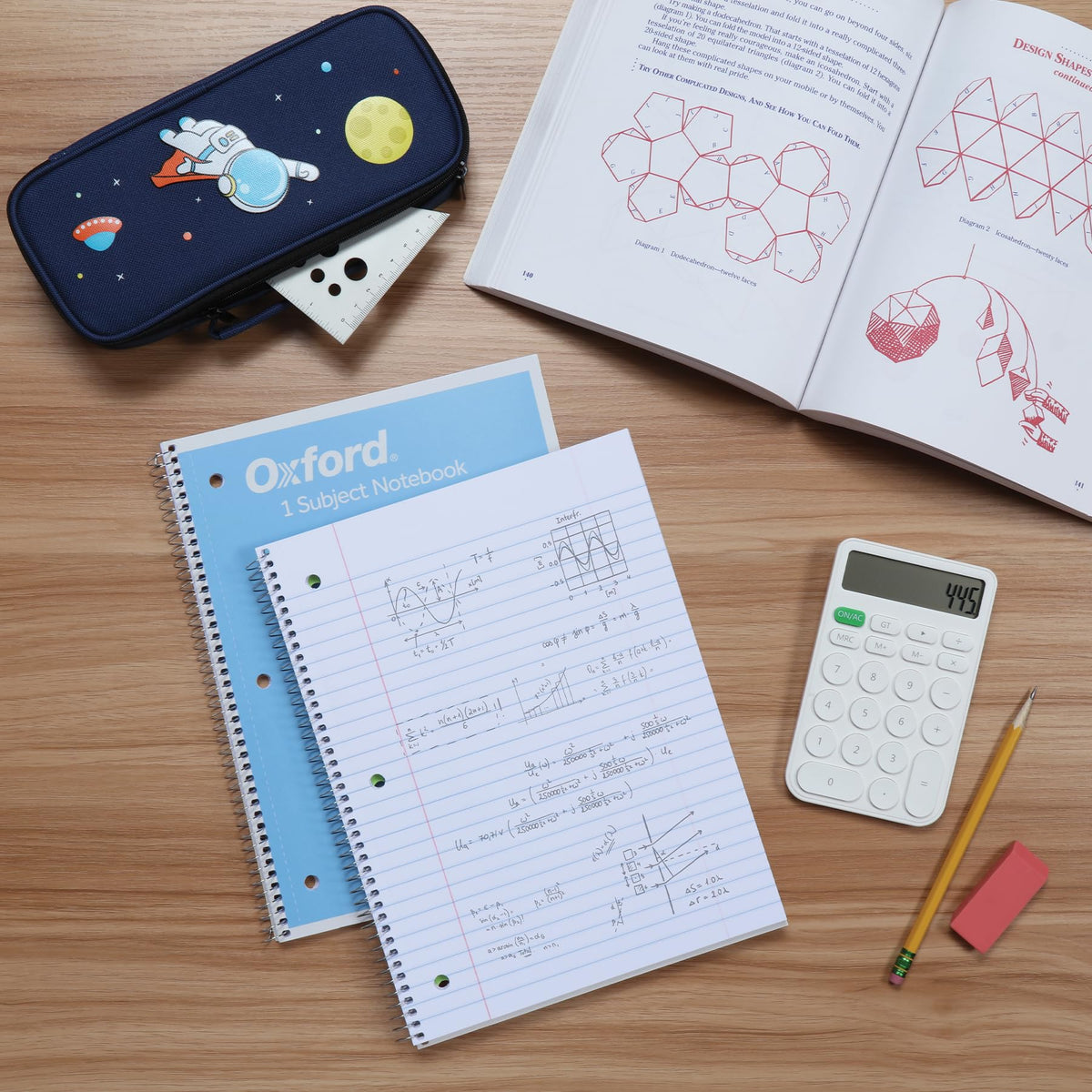 Oxford Spiral Notebooks, 3 Pack, 1 Subject, Wide Ruled Notebooks for School, 8 x 10.5 Inches, 70