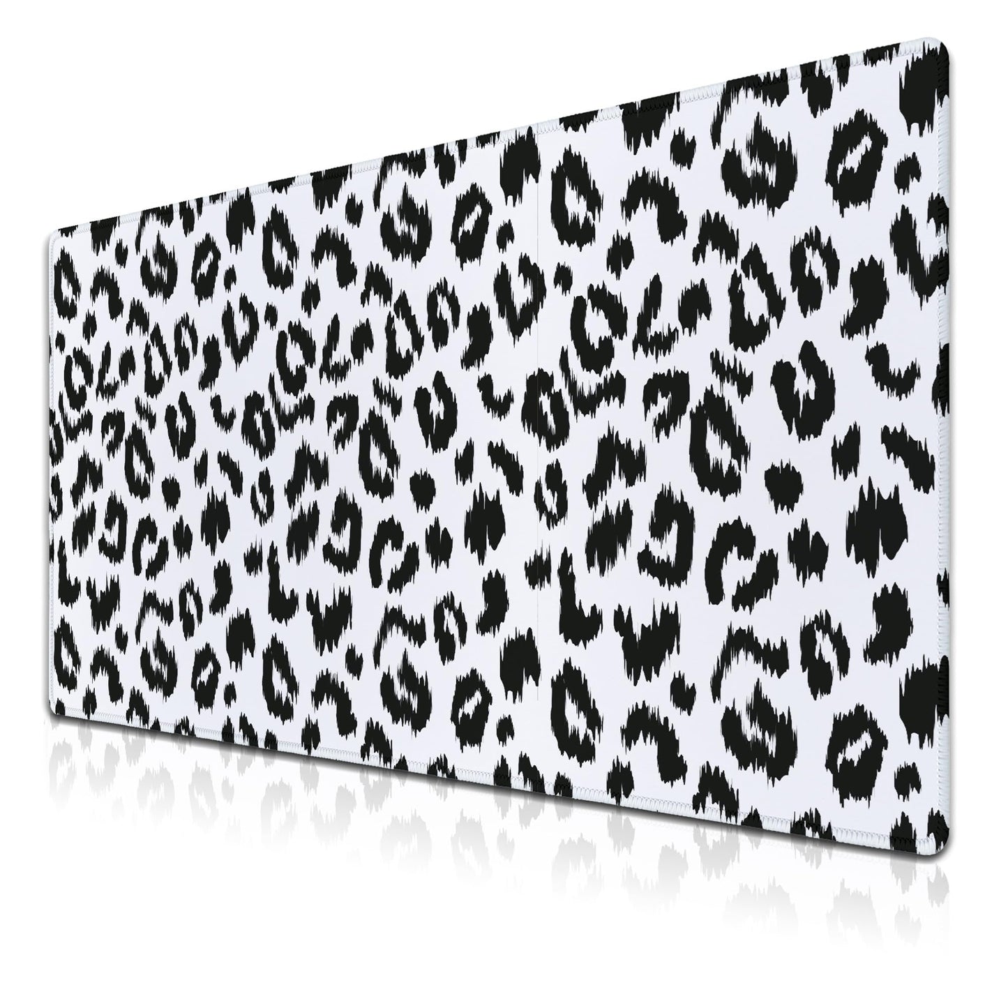 Samgula Large Gaming Mouse Pad - White and Black Desk Mats, Non-Slip Rubber Base 35.4 X 15.7 for