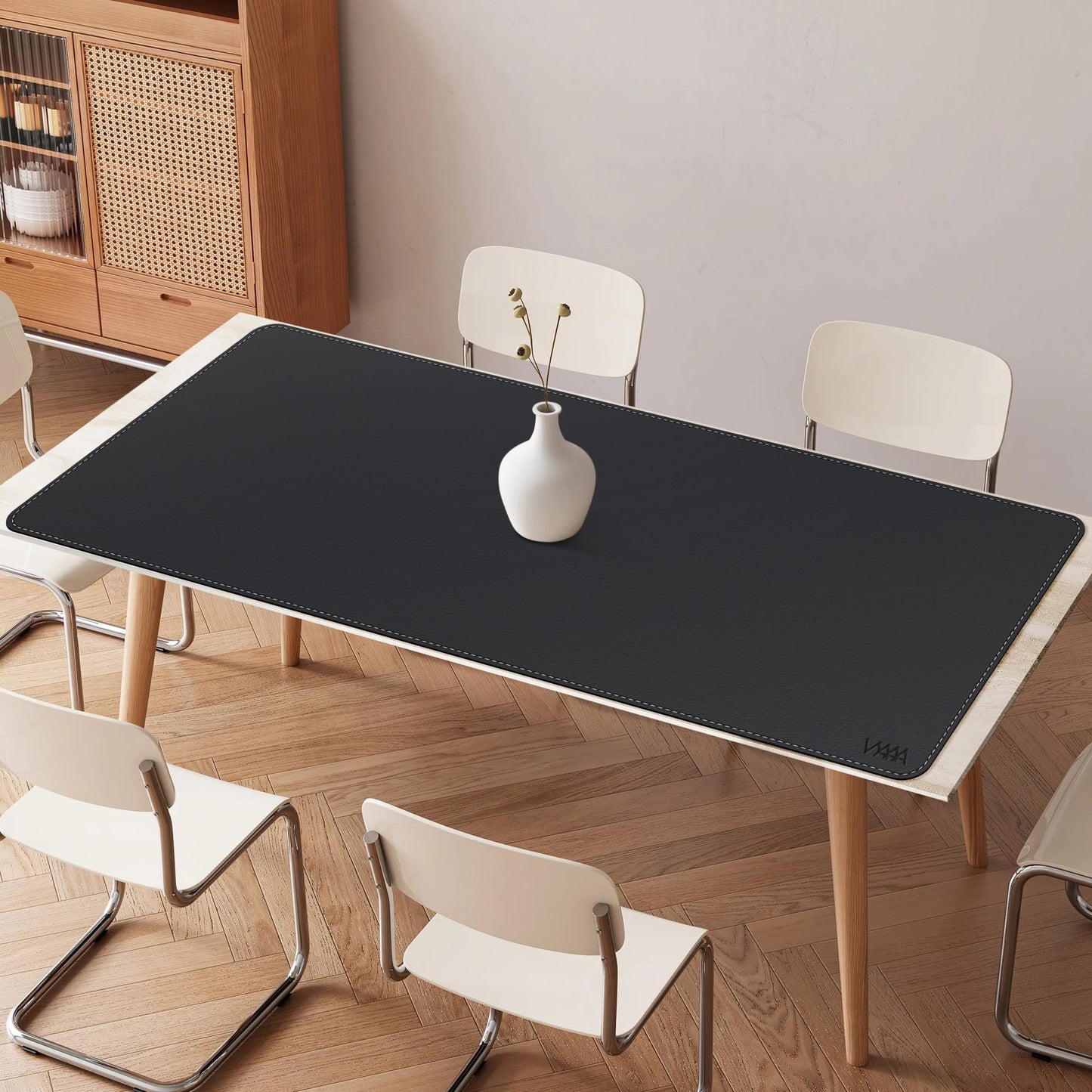 VYAAA Leather Desk Mat, 66.9"×27.5" Large Mouse Pad, Desktop Protector for Desk, Multifunctional