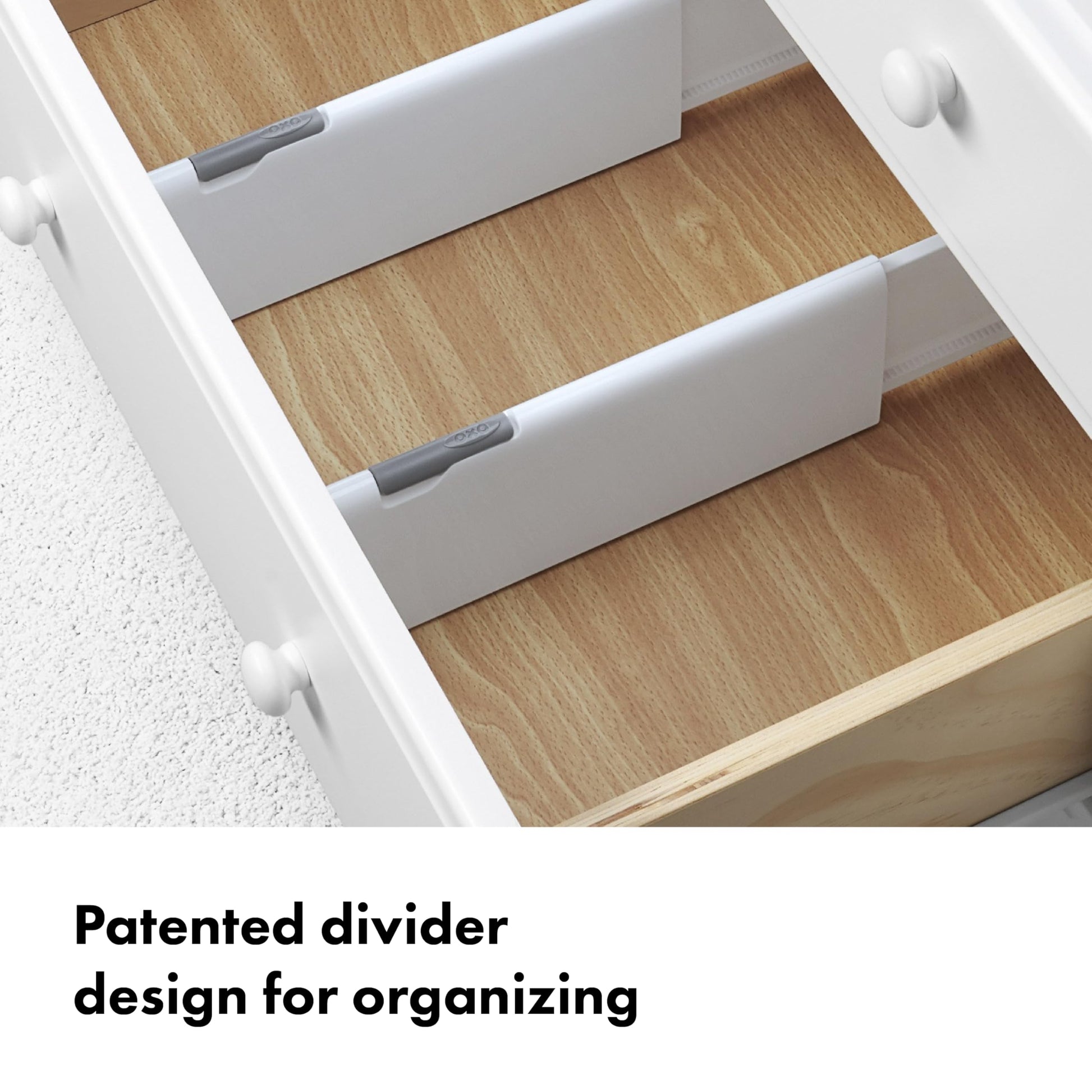 OXO Tot Expandable Dresser Drawer Divider, 2-Pack