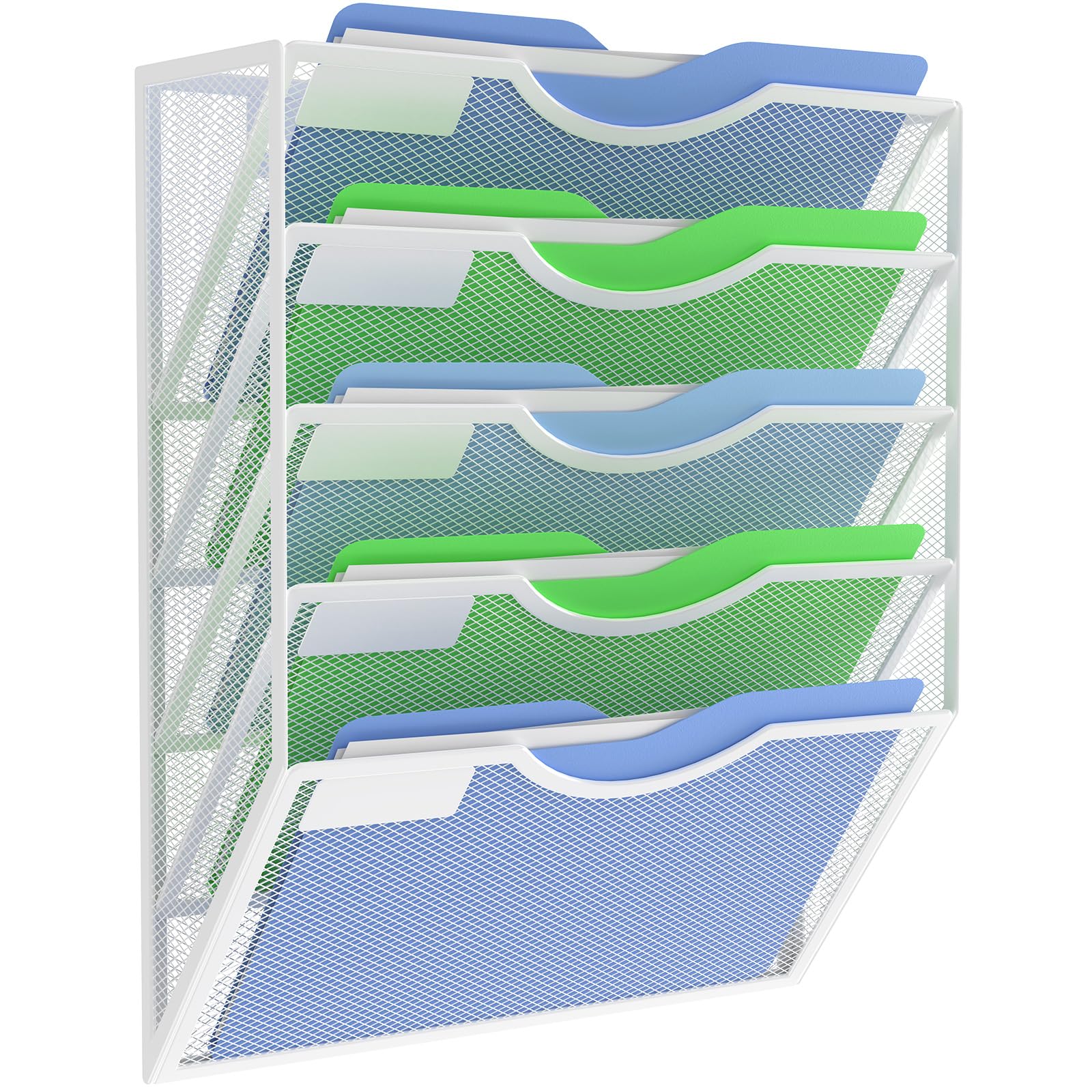Kuntine.B Wall File Organizer Office Hanging Magazine Holder Wall File Organizer for Office Home