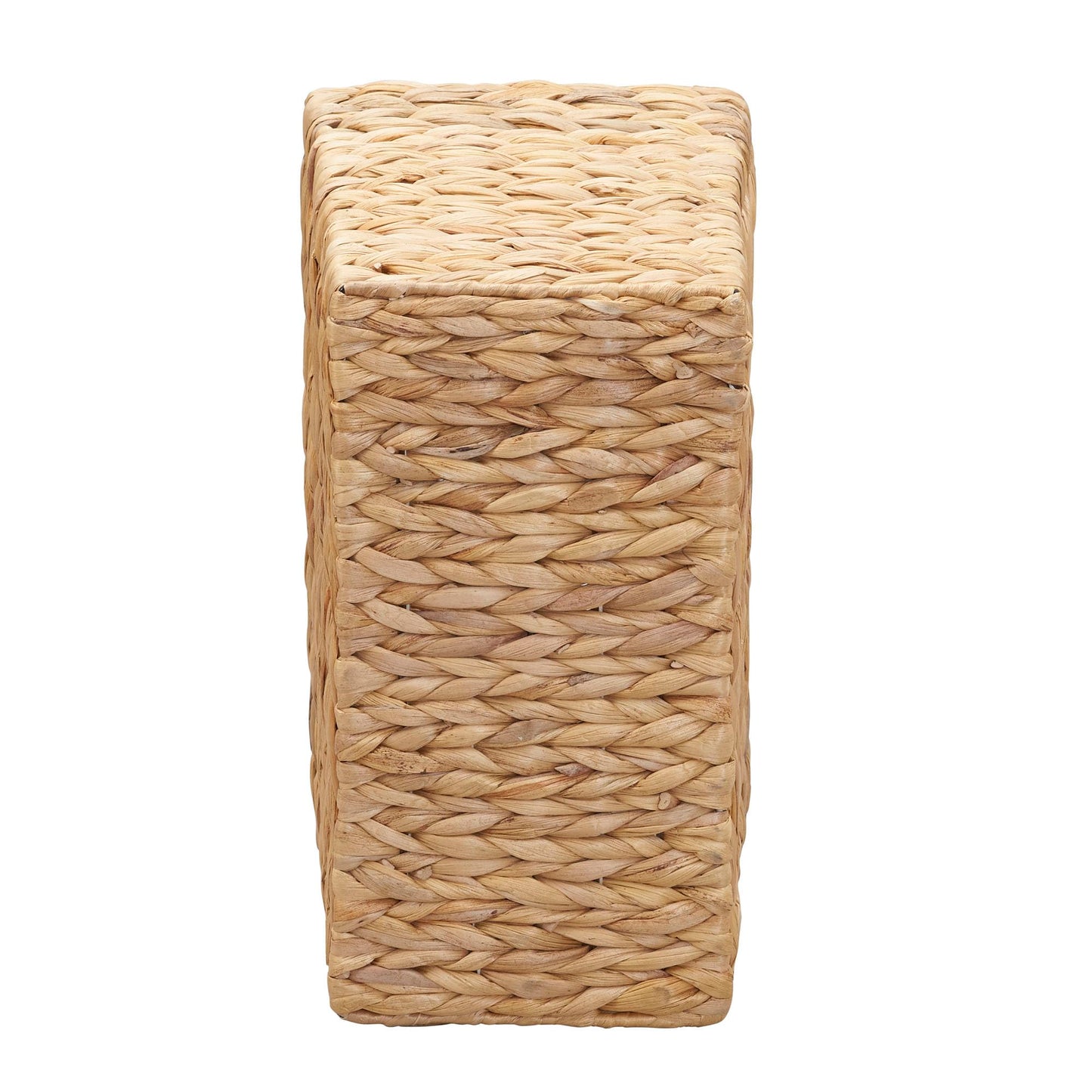 Household Essentials Side‑by‑Side Magazine Rack Decorative Storage Organizer with Handwoven Water