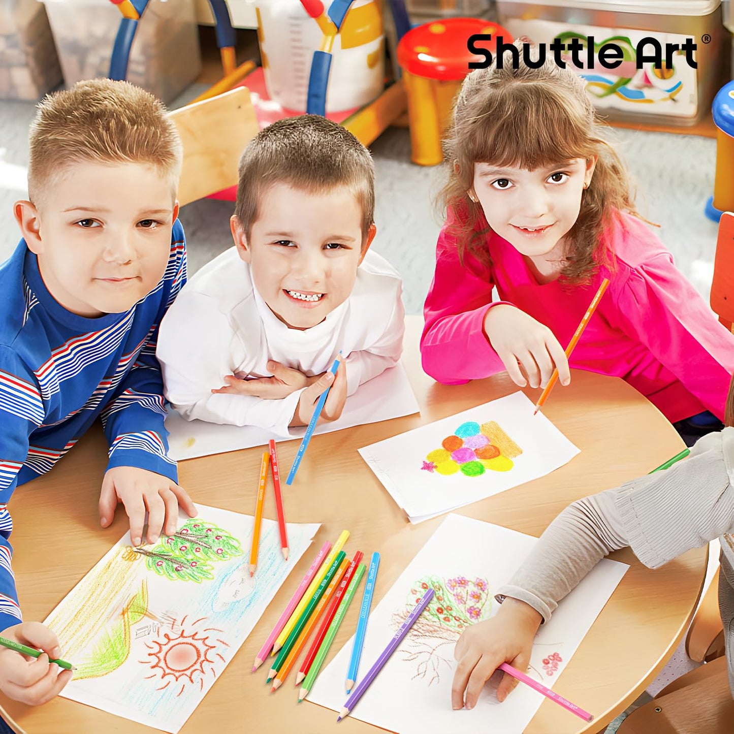 Shuttle Art Colored Pencils Bulk, 408 Pack Coloring Pencil Set Plus 20 Sharpeners, 12 Assorted