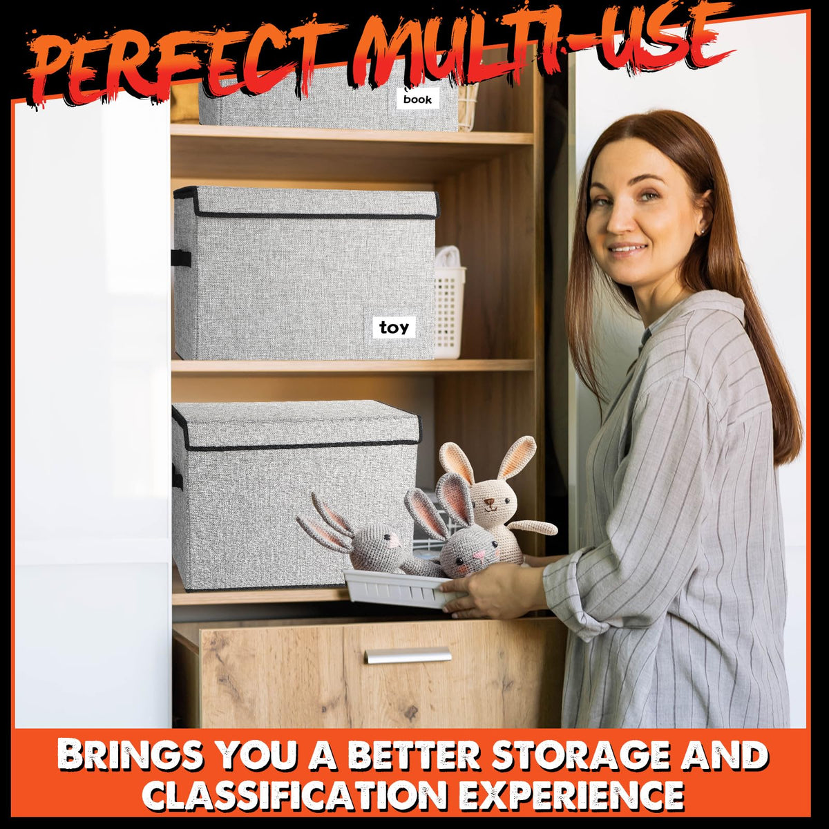 Chuangdi 6 Pcs Comic Book Storage Boxes,Gray