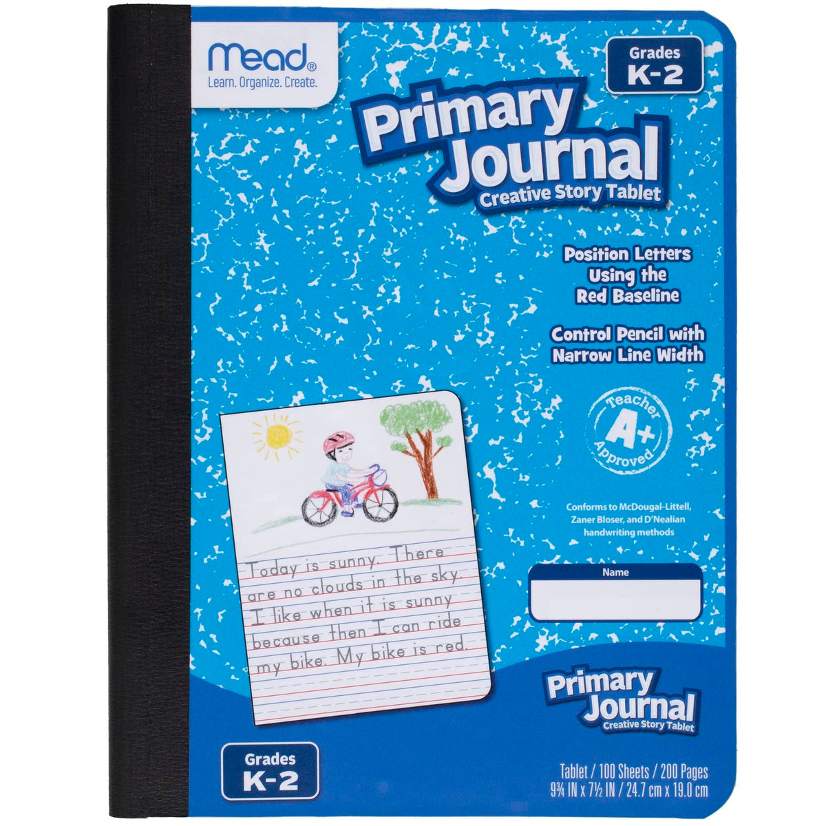 Mead Primary Journal Creative Story Tablet Composition Notebook, 7.5" x 9.75", Grades K-2, 100