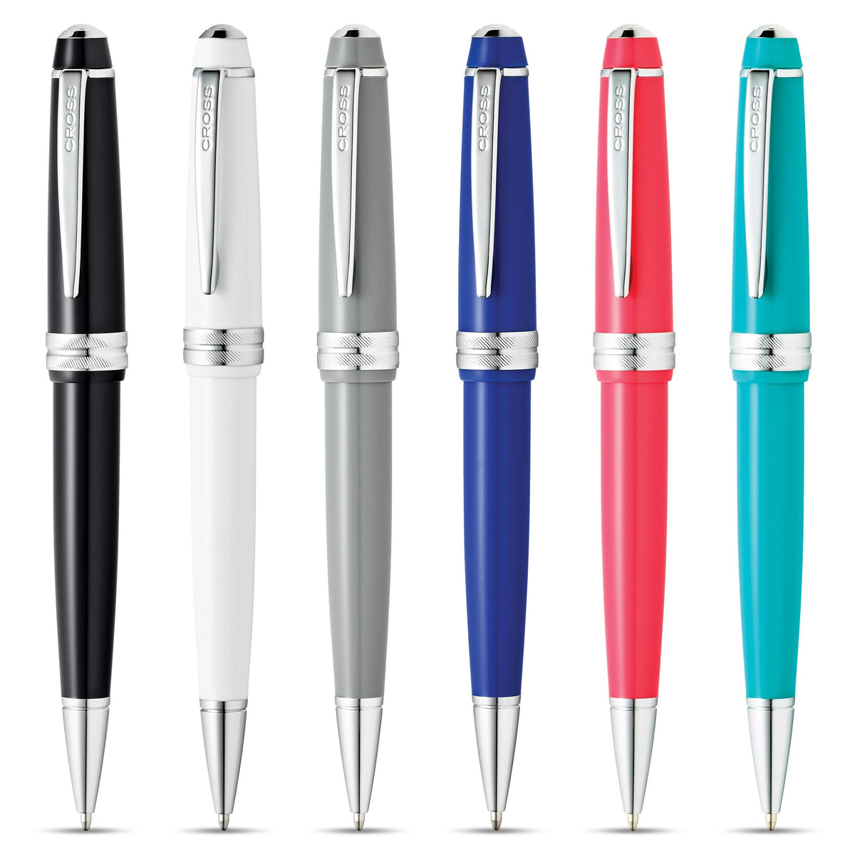 Cross Bailey Polished Gray Ballpoint Pen, Medium Point, Black Ink